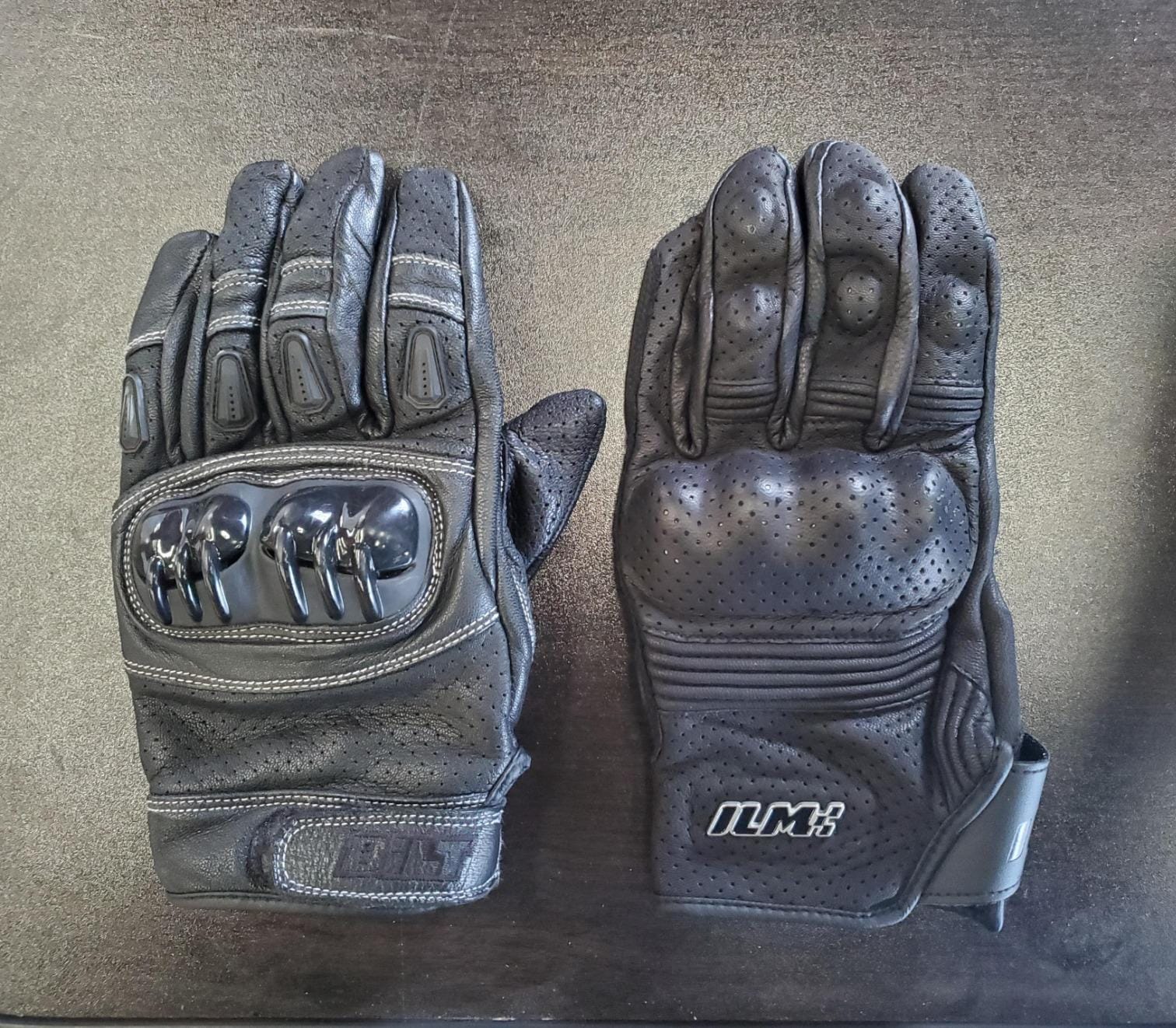 ILM Goatskin Leather Motorcycle Motorbike Powersports Racing Gloves Touchscreen for Men and Women Model DN01(XL, Black Perforated) customer photo 1