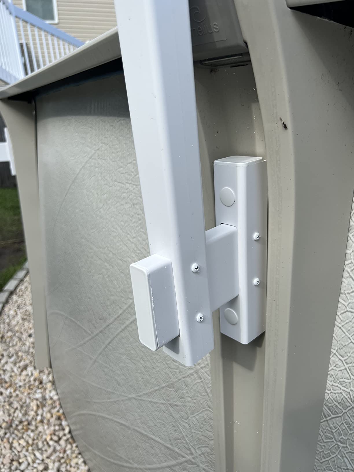 Aqua Select Above Ground Swimming Pool Resin Safety Pool Fence Base | White customer photo 1