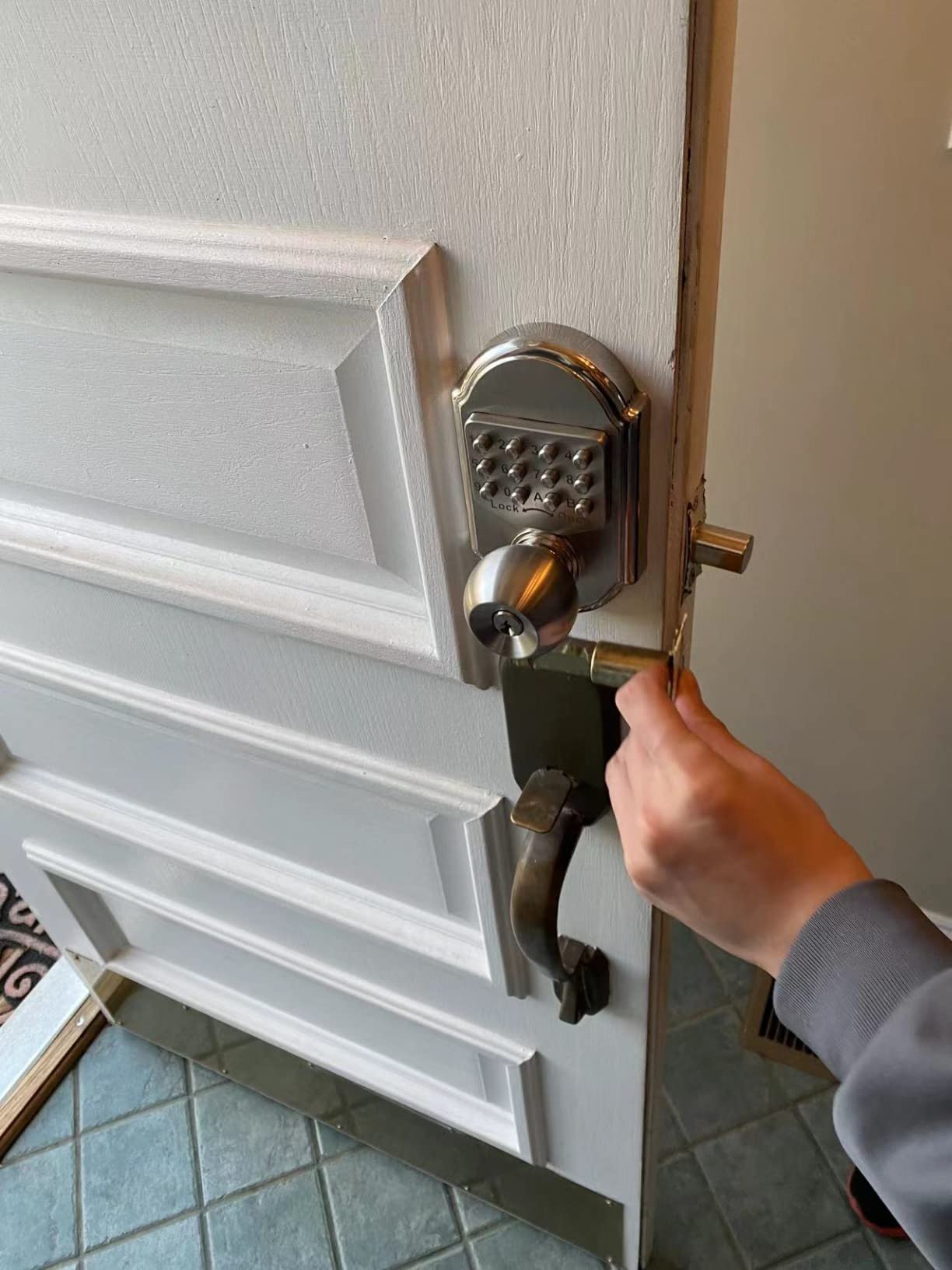 Bravex Keyless Entry Keypad Deadbolt Door Lock 304 Stainless Steel Sabbath Lock 100% Mechanical Shabbos Lock- No Risk of Low Power customer photo 2