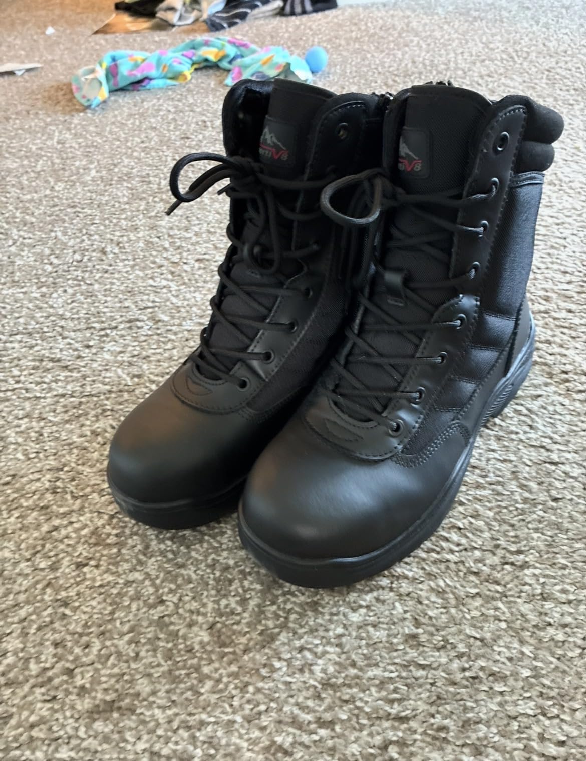 NORTIV 8 Men's Steel Toe Work Boots Side Zipper | Safety Industrial & Construction Military Work Boots Slip Resistant ASTM F2413-18, TROOPER-STL customer photo 1