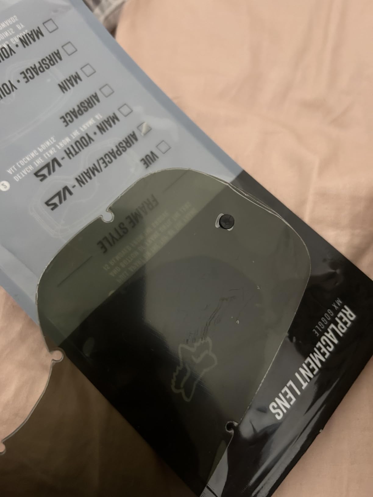 Fox Racing mens MX20 AIRSPACE/MAIN LEXAN LENS - NON MIRROR, Dark Grey customer photo 1