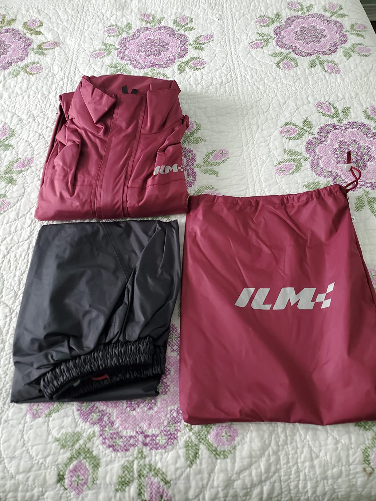 ILM Motorcycle Rain Suit for Women Waterproof Resistant Raincoat 6 Pockets 2 Pieces Packable Rainwear Jacket and Pants Model RS02 customer photo 2