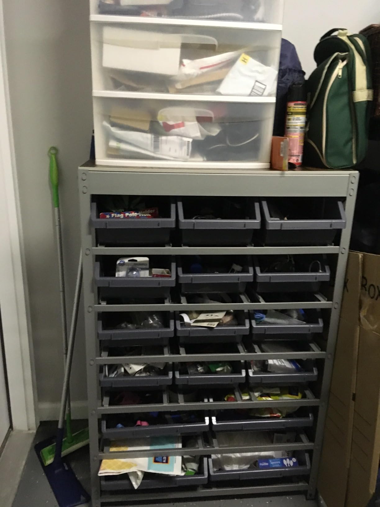 King's Rack Bin Rack Boltless Steel Storage System Organizer w/ 12 Plastic Bins in 4 tiers customer photo 1