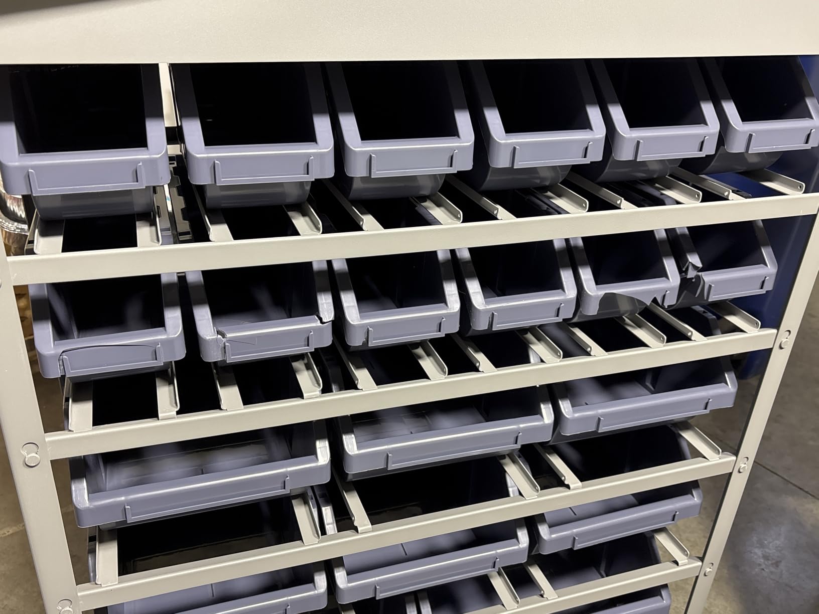 King's Rack Bin Rack Boltless Steel Storage System Organizer w/ 12 Plastic Bins in 4 tiers customer photo 2