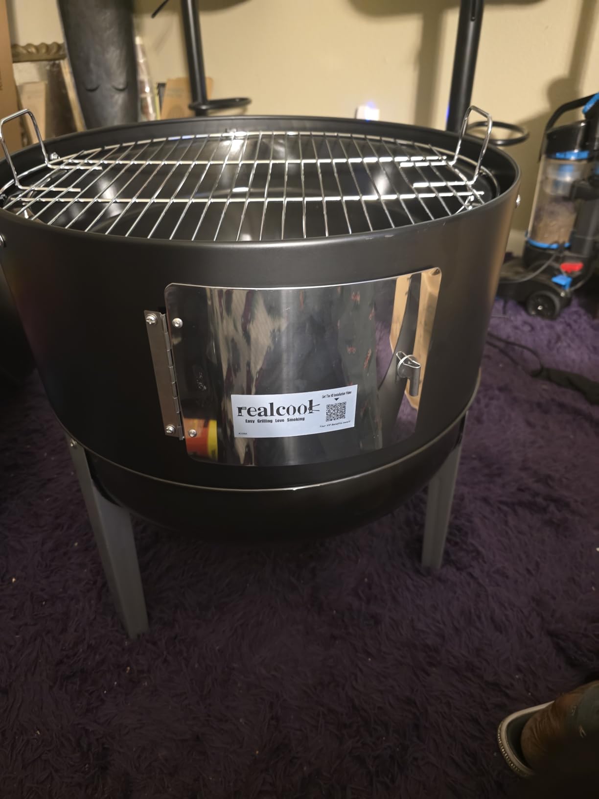 Realcook Charcoal BBQ Smoker Grill - 20 Inch Vertical Smoker | for Outdoor Cooking Grilling customer photo 2