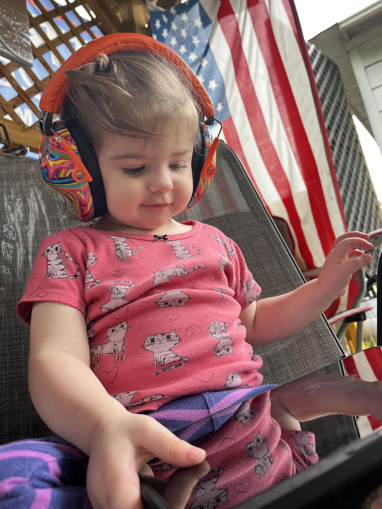 PROHEAR 032 Kids Ear Protection – Ear Muffs for Noise Reduction, 25NRR Noise Cancelling Headphones for Kids,Toddlers, Autism, Sensory Use, Hearing Protection – Orange customer photo 1