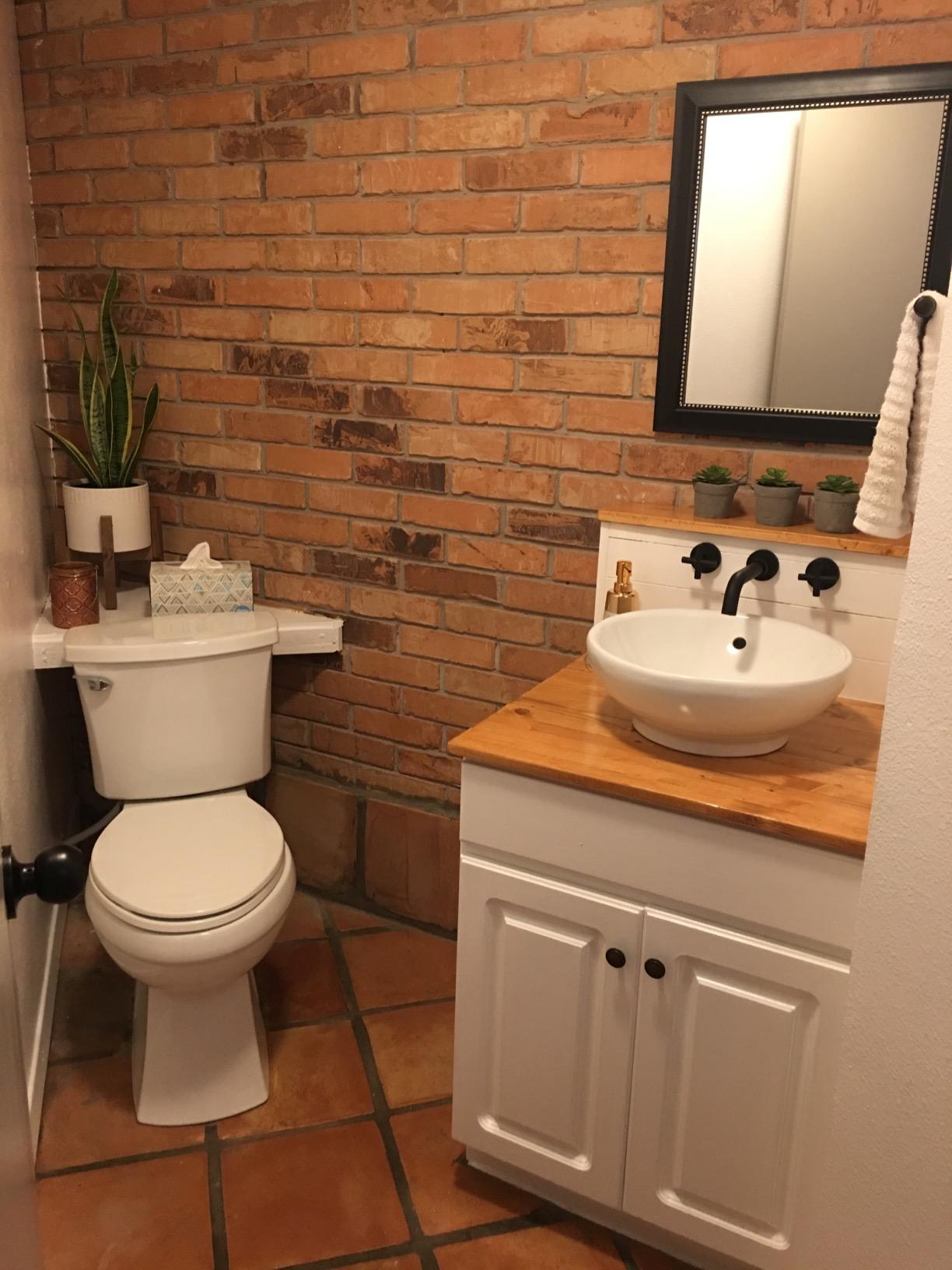 SITGES Brushed Nickel Bathroom Faucet, Double Handle Wall Mount Bathroom Sink Faucet and Rough in Valve Included (Brushed Nickel) customer photo 1