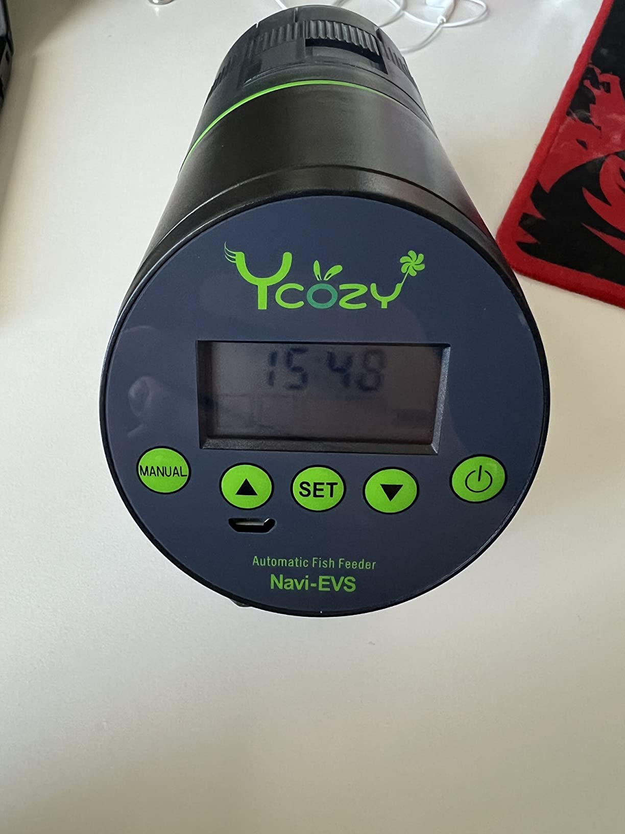 Ycozy Automatic Fish Feeder Rechargeable with USB Cable Moisture-Proof Intelligent Electric Fish/Turtle Feeder for Aquarium & Fish Tank (Rechargeable EVS) customer photo 2