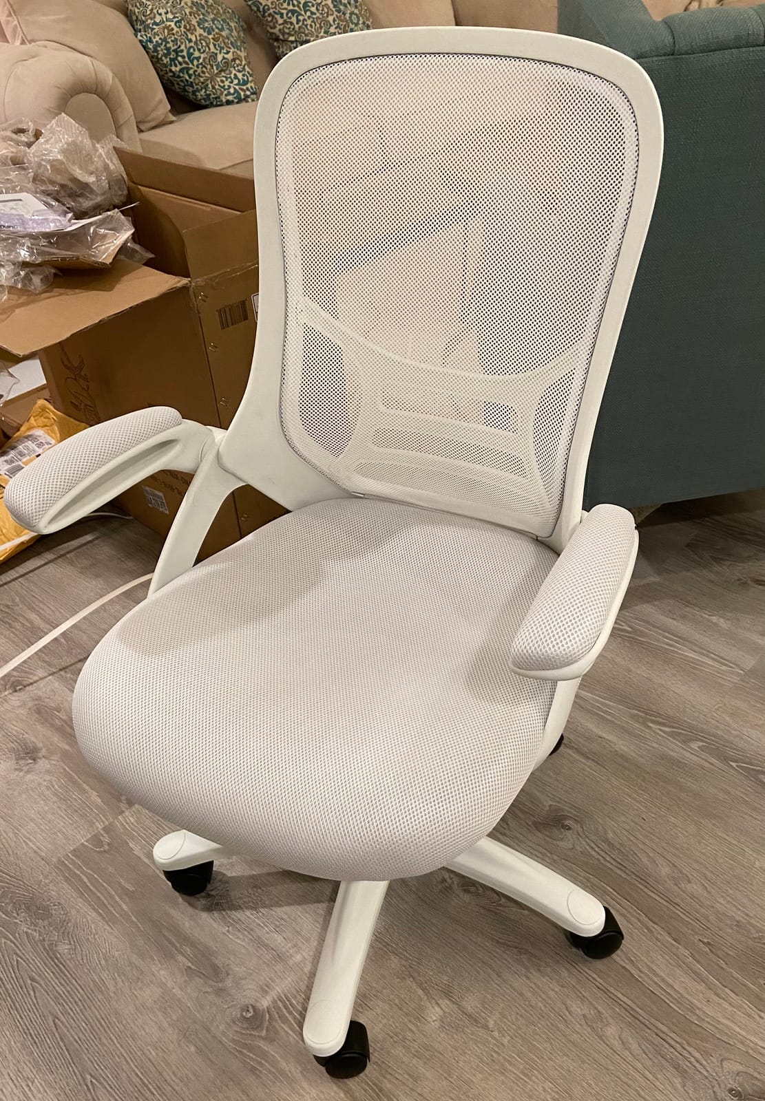 Flash Furniture High Back Mesh Executive Office Chair, Black/Black | Flip-Up Arms, 360° Swivel, Height Adjustable, Commercial Grade customer photo 1