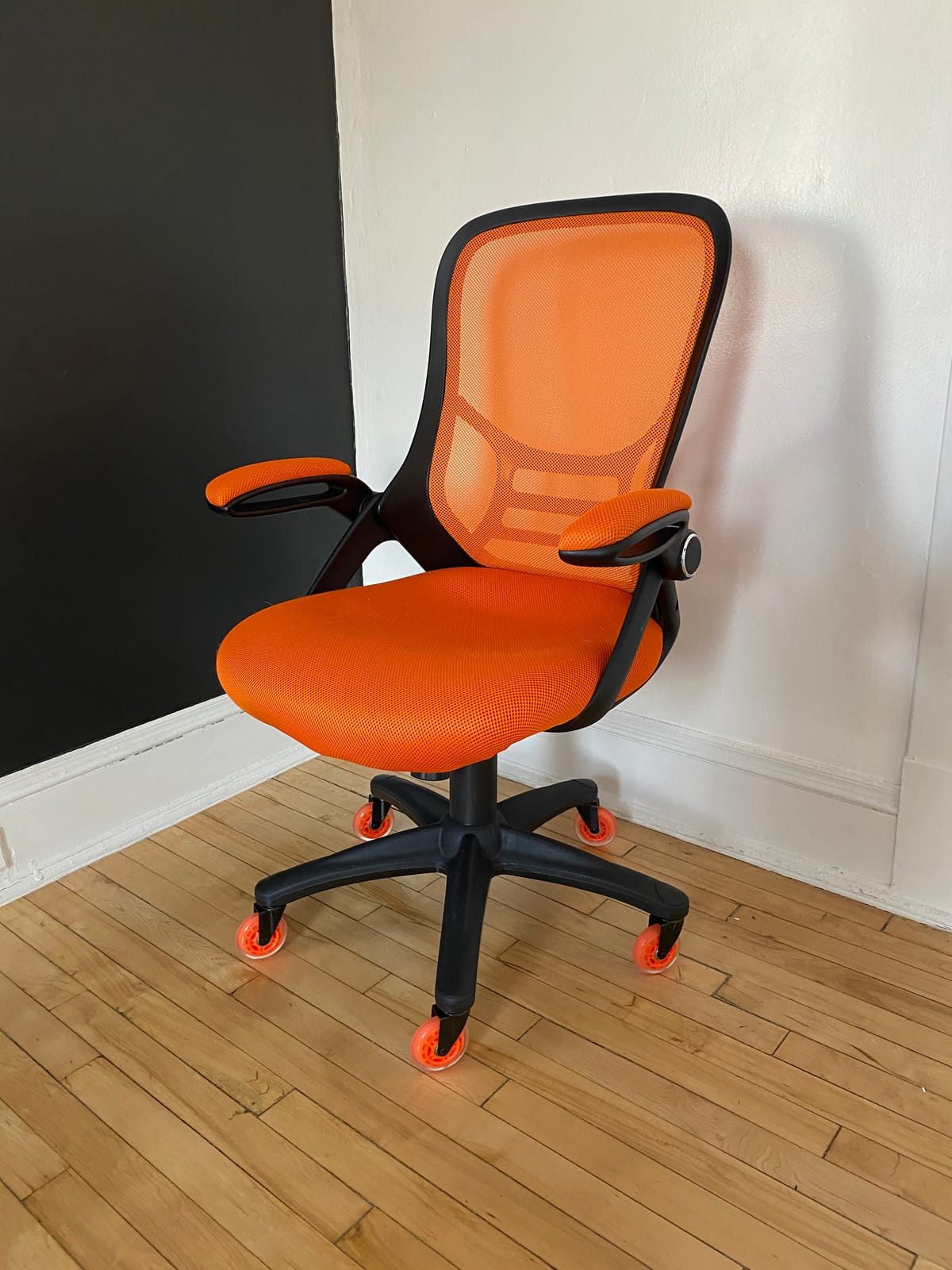 Flash Furniture High Back Mesh Executive Office Chair, Black/Black | Flip-Up Arms, 360° Swivel, Height Adjustable, Commercial Grade customer photo 2
