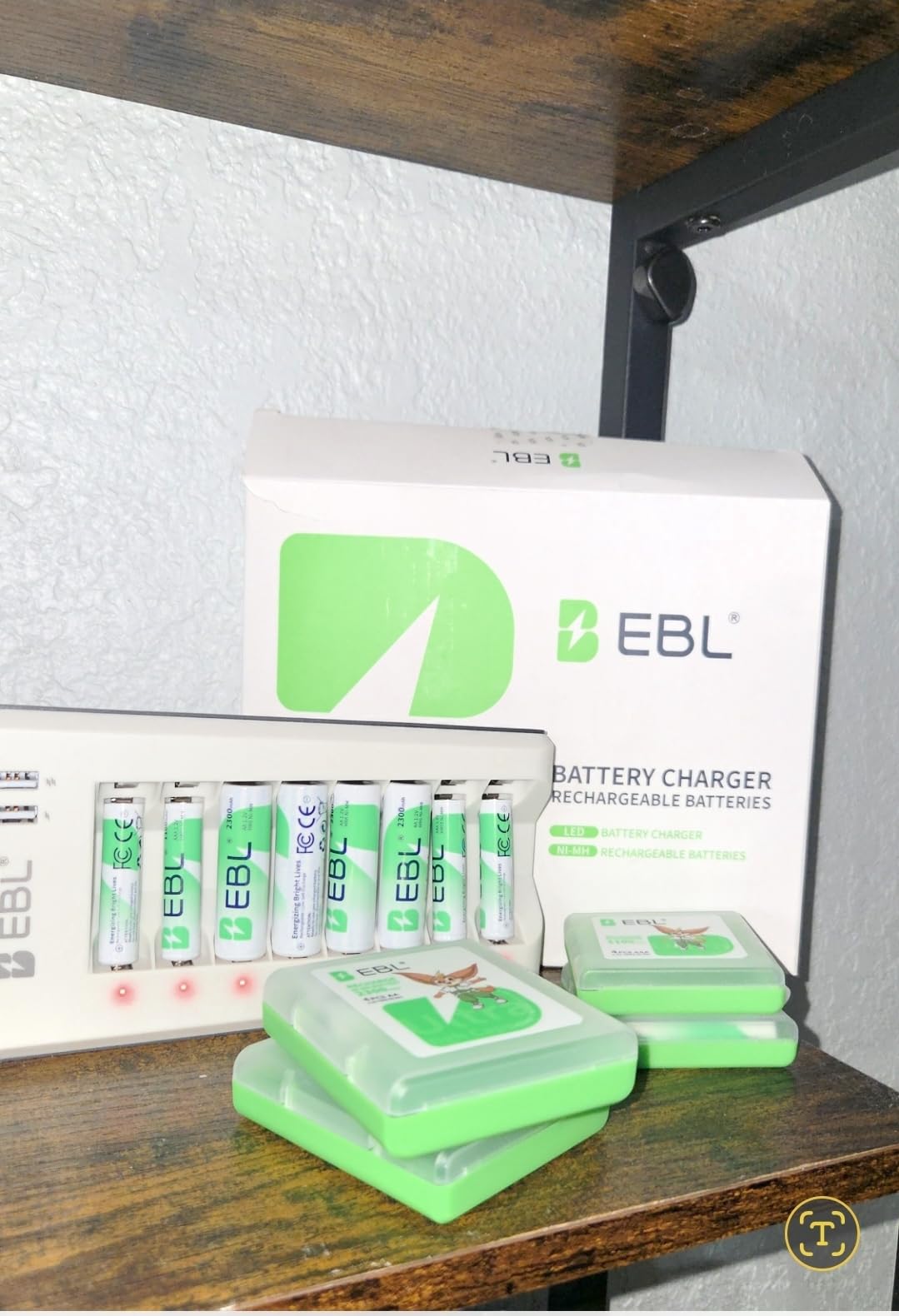 EBL AA AAA Battery Charger, 8 AA 2300mAh & 8 AAA 1100mAh NiMH, 2 USB Ports customer photo 1