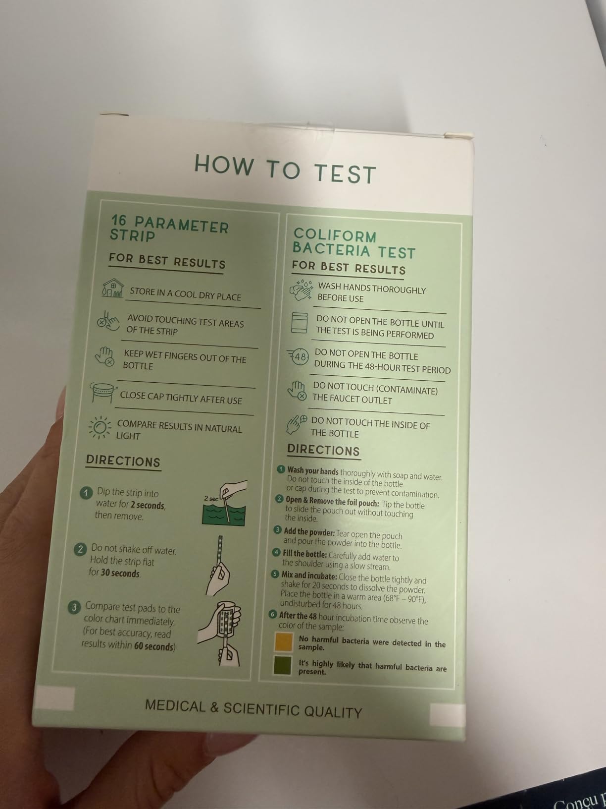 Varify 17in1 Complete Drinking Water Test Kit - 100 Strips + 2 Bacteria Tester Kits - Well, Tap, Home, City Water Testing Strip for Lead, Alkaline, Chlorine, Hardness, Iron, Fluoride, Copper & More customer photo 2
