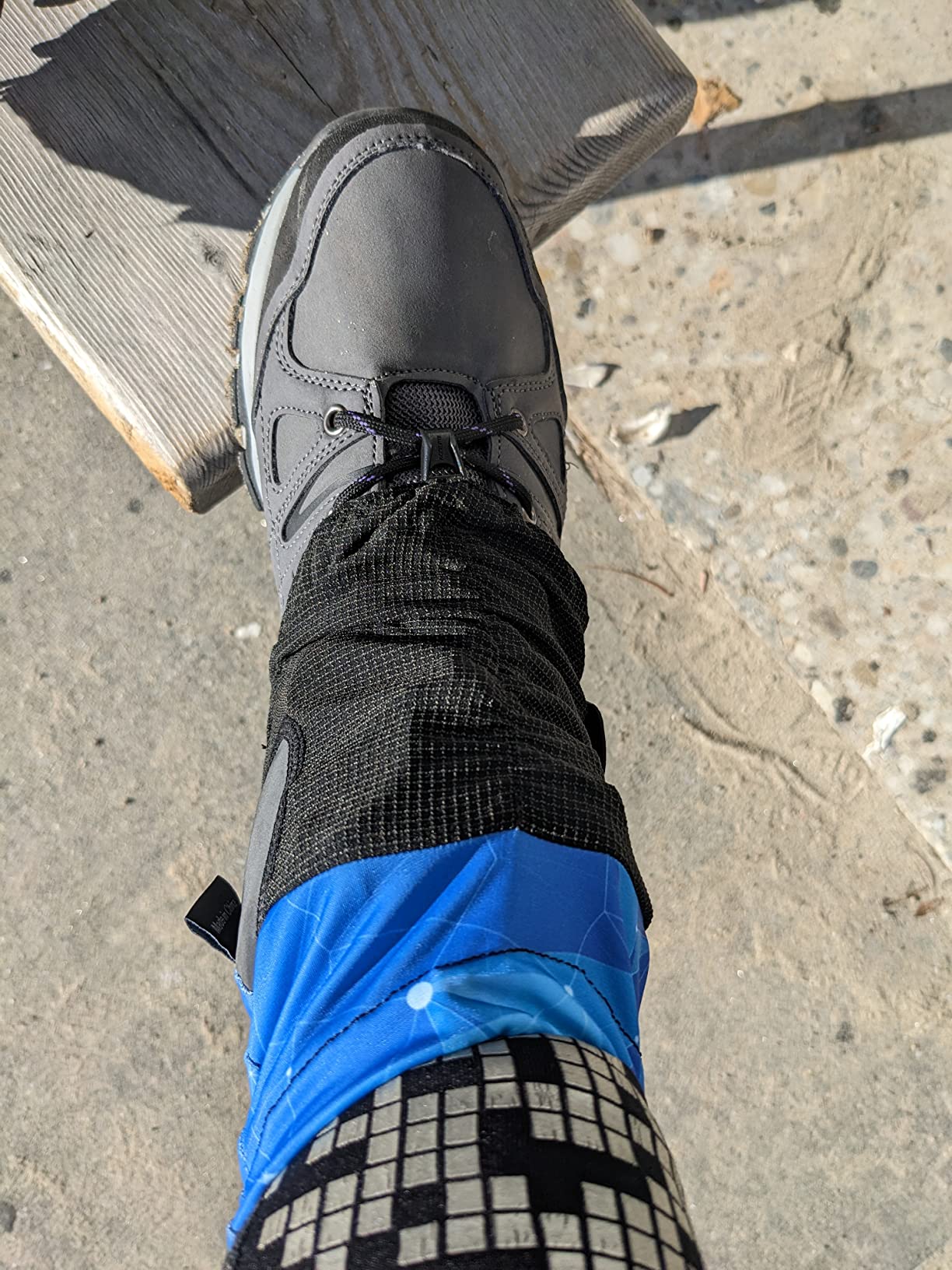 AONIJIE Trail Hiking Gaiters Running Ankle Low Reflective customer photo 2