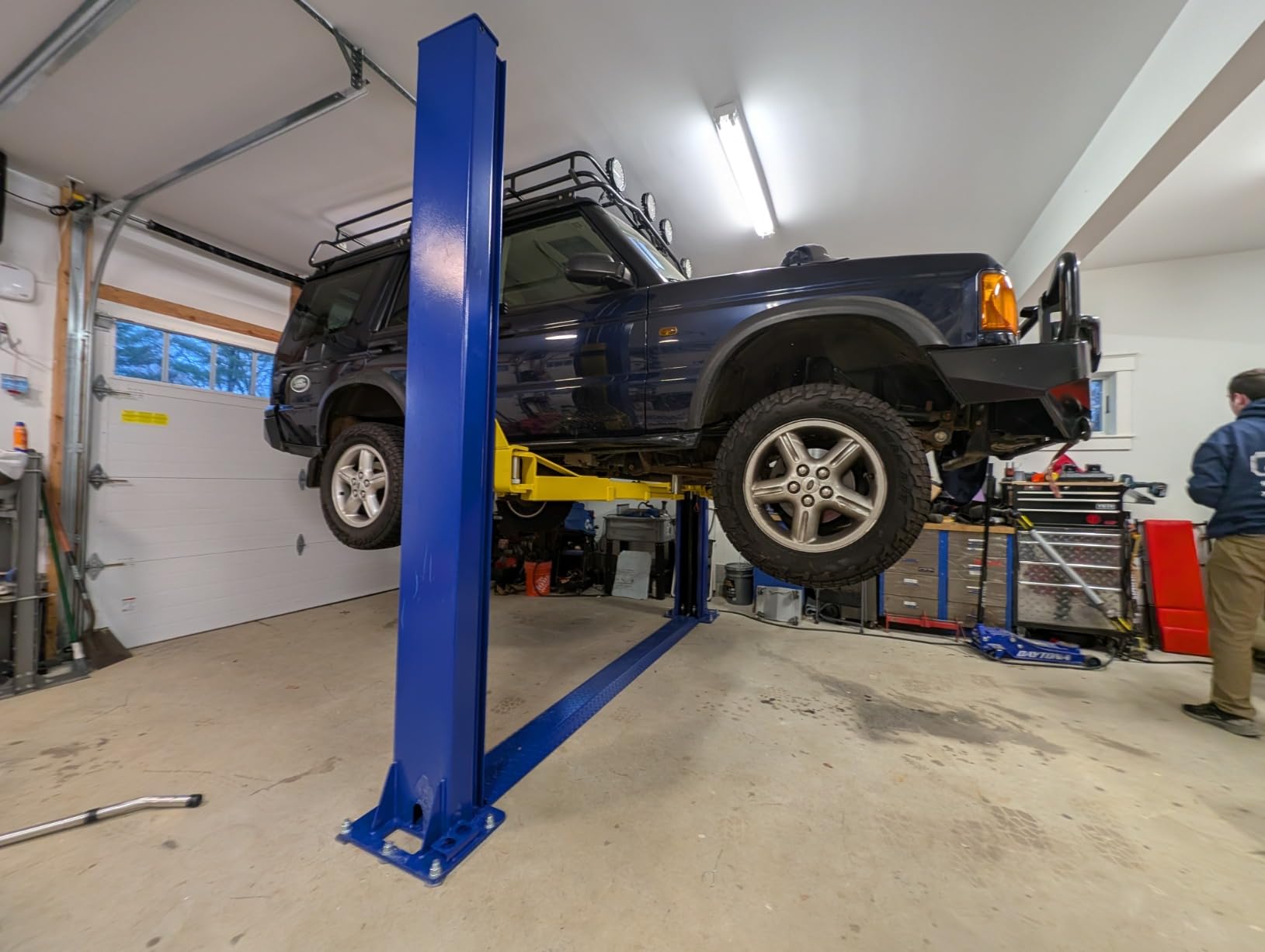 APlusLift HW-10KBP 10000LB Two Post Floor Plate Car Lift 3 Year Warranty | Rigid Double S Columns. Carriage Stronger Commercial-grade Steel. Floor Plate for Home & Auto shops with Height Limited customer photo 1