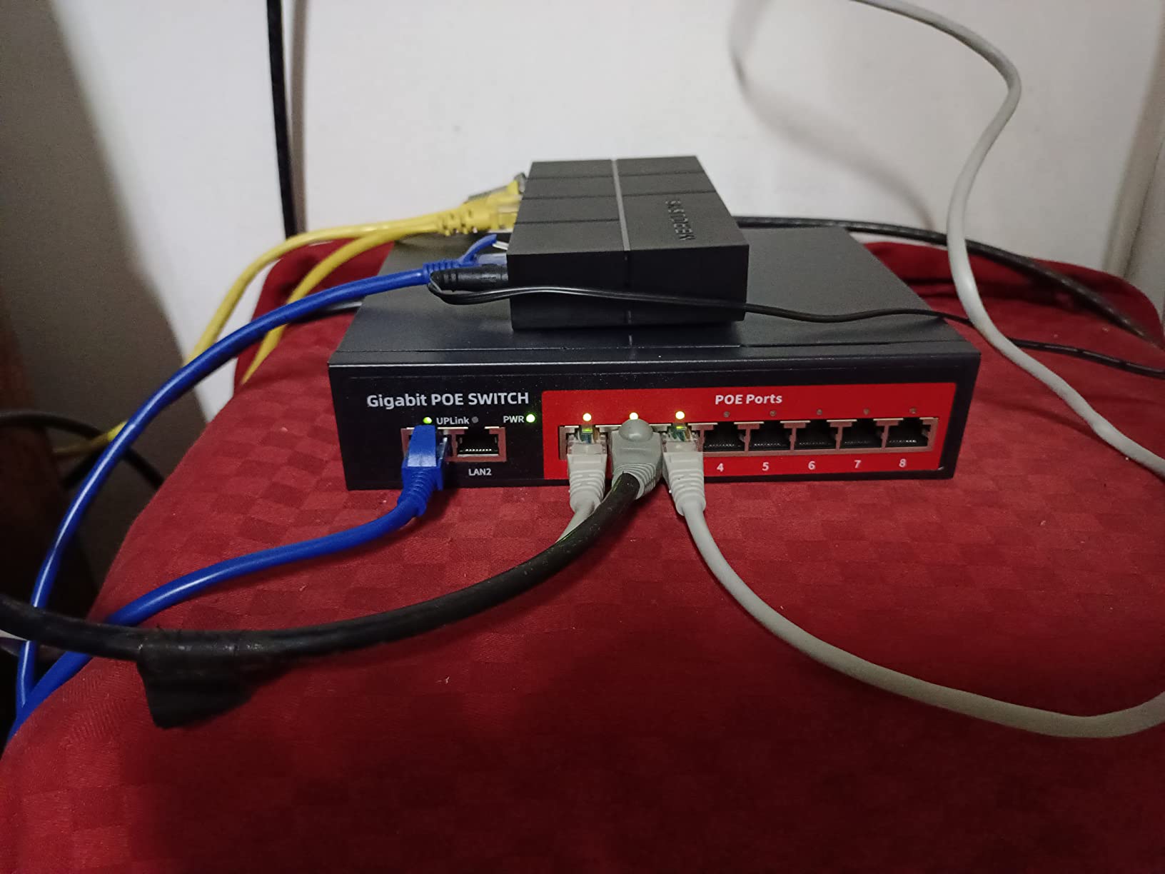 8 Port Gigabit PoE Switch with 2 Gigabit Uplink, 120W Built-in Power, 802.3af/at Compliant, Managed PoE+ Switch Support VLAN, QoS, Fanless Metal, Plug and Play (Desktop/Wall Mount) customer photo 2