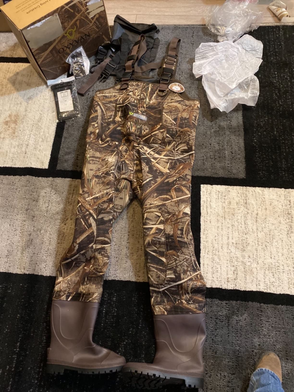 Duck Hunting Waders with 600G Rubber Boots Insulated,Neoprene Realtree MAX-7 Camo Fishing Chest Waders for Men & Women customer photo 2