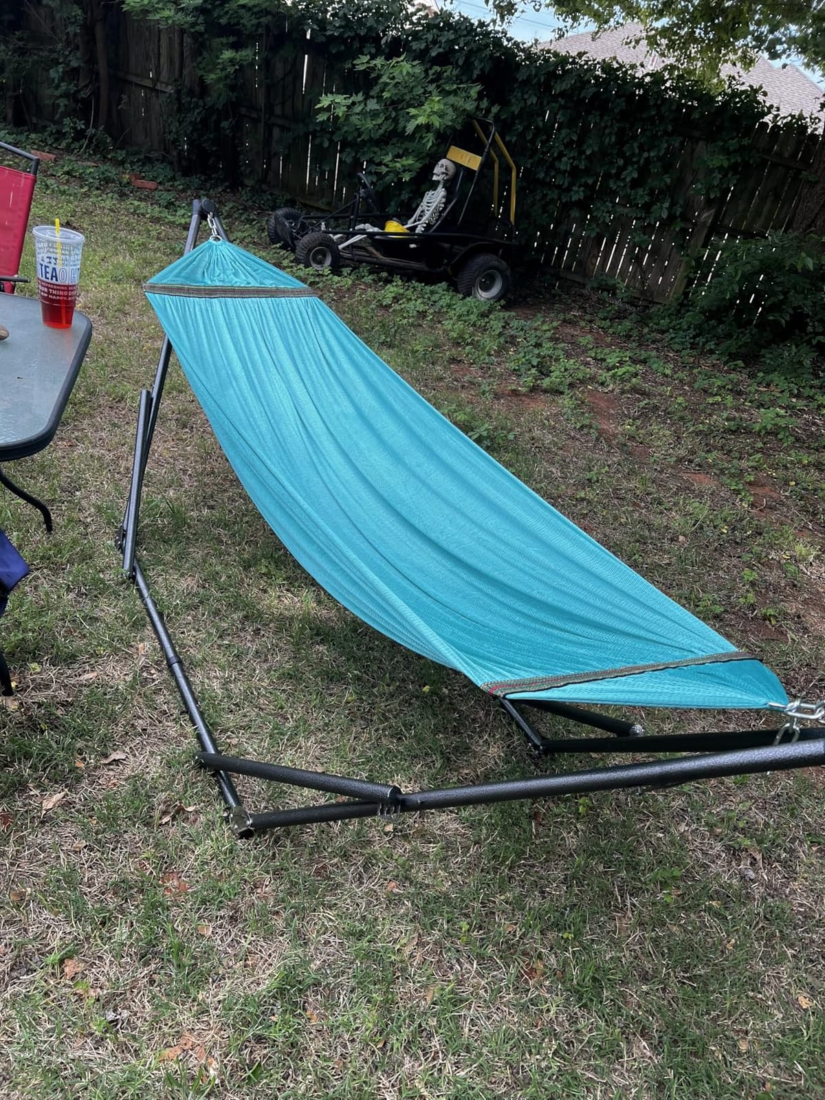 Tranquillo 600 lbs Capacity Adjustable Hammock Stand, Black customer photo 2