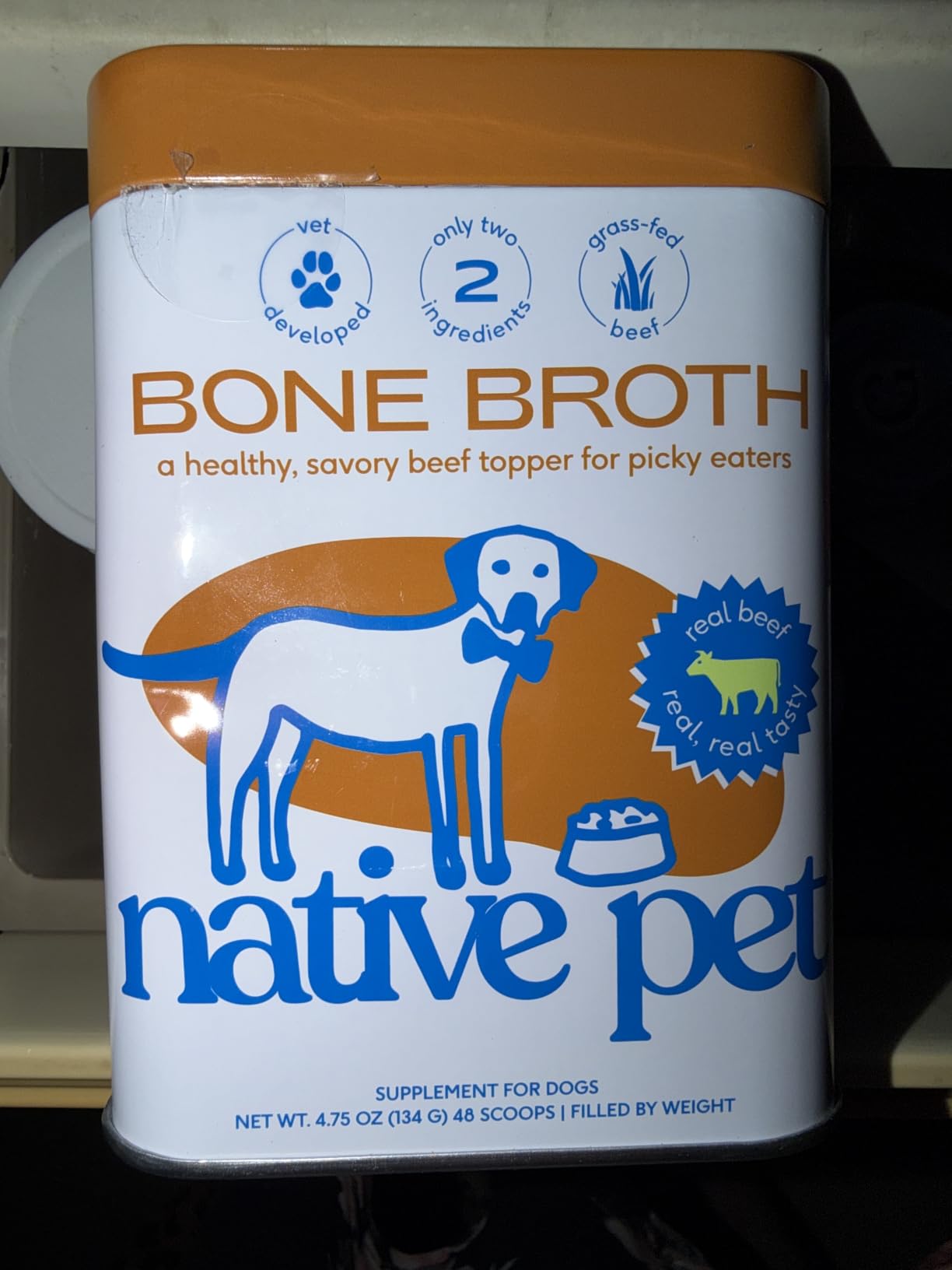 Native Pet Bone Broth for Dogs - Real Beef Bone Broth, Dog Food Toppers for Picky Eaters, 48 Scoops customer photo 2