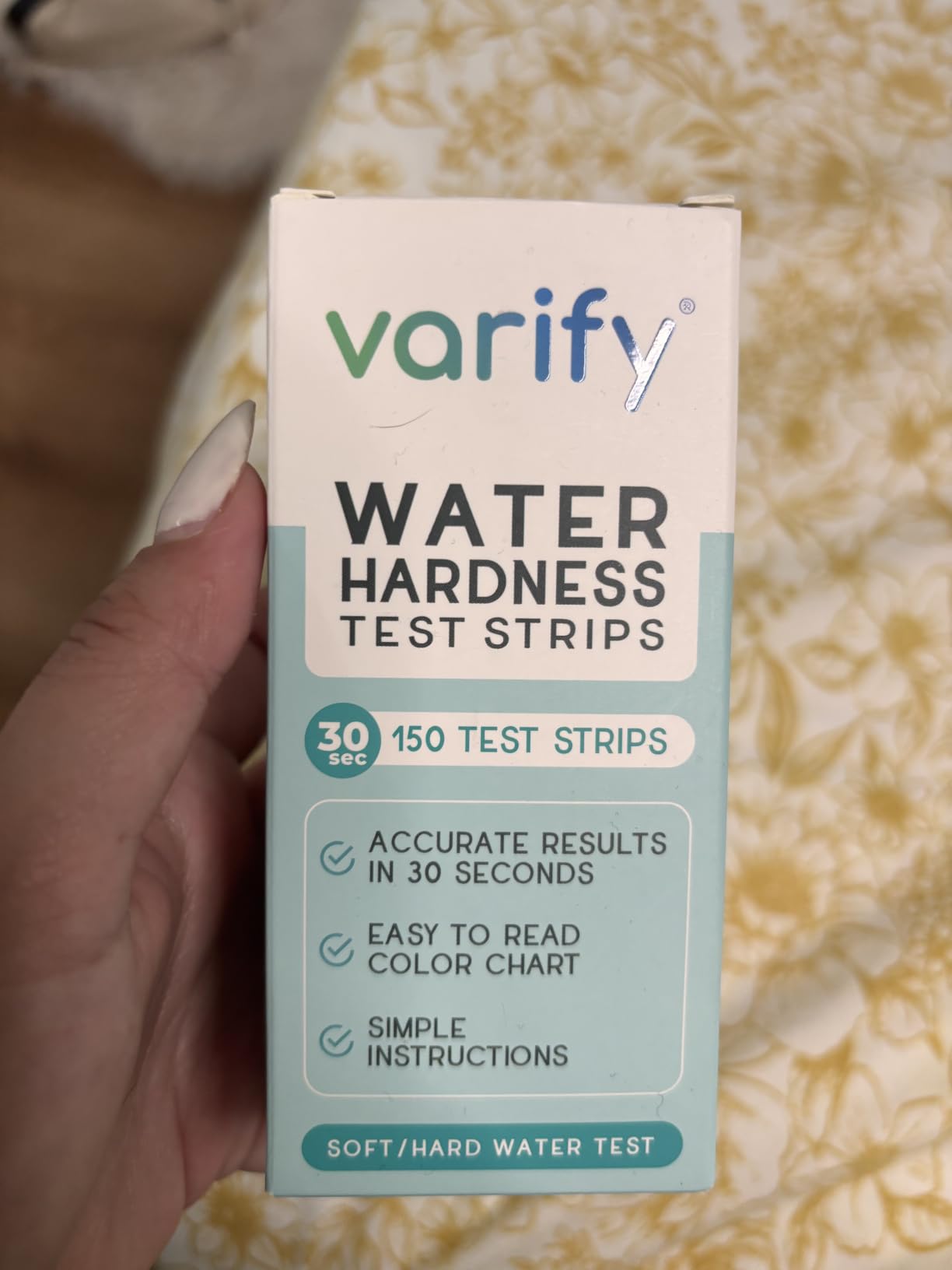 Varify Water Hardness Test Kit - Hard Water Test Strips for Well & Home - 150 hard water test strips detect calcium & magnesium in seconds, for well, home, pool, spa & water softener systems customer photo 1