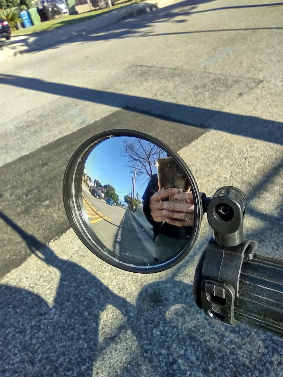 2 Pcs Bike Mirror Handlebar Mount, Convex and 360° Adjustable View | Bike Rear View Mirror for Mountain, BMX, Road Bike, Hybrid & City Bikes; Impact-Resistant Wide-Angle Lens, Tool-Free Install customer photo 1