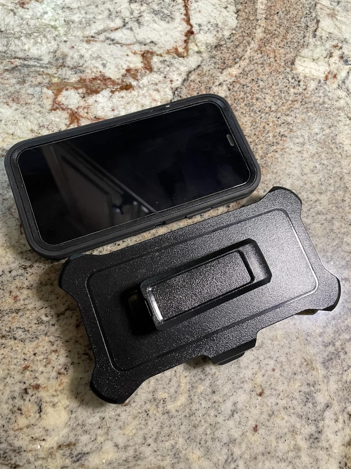 OtterBox iPhone 12 & iPhone 12 Pro Defender Series Case - Black | Rugged & Durable, with Port Protection, Includes Holster Clip Kickstand, Multi-Layer, Impact Absorbing iPhone Case customer photo 1