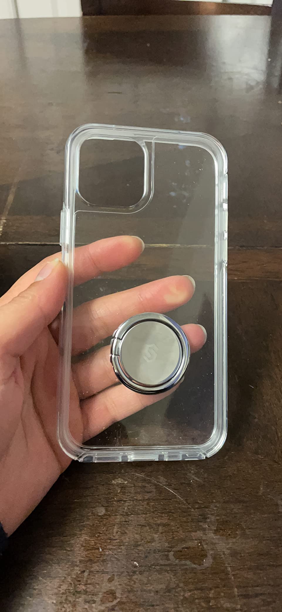 OtterBox iPhone 12 & iPhone 12 Pro Symmetry Series Case - Clear, Ultra-Sleek, Wireless Charging Compatible, Raised Edges Protect Camera & Screen customer photo 1