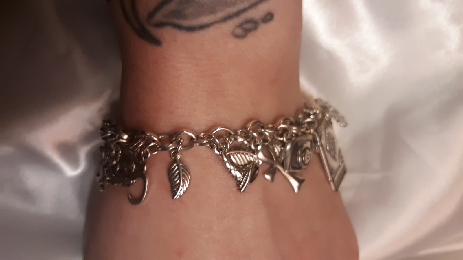 Mythology Fairytale Lucky Charms Cuff Bangle Bracelet Cross Leaf Moon Face Celtic Cat customer photo 1