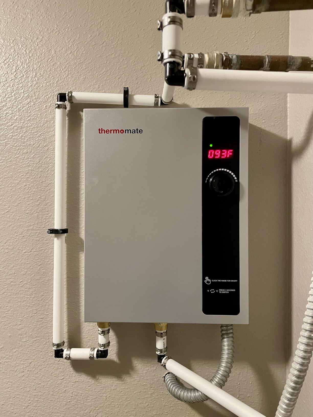 Tankless Water Heater Electric 18kW at 240 Volt, ThermoMate On Demand Instant Hot Water Heater Up to 4.4GMP, Self-Modulating Energy Saving for Residential Indoor Shower, Draw 76Amp customer photo 2