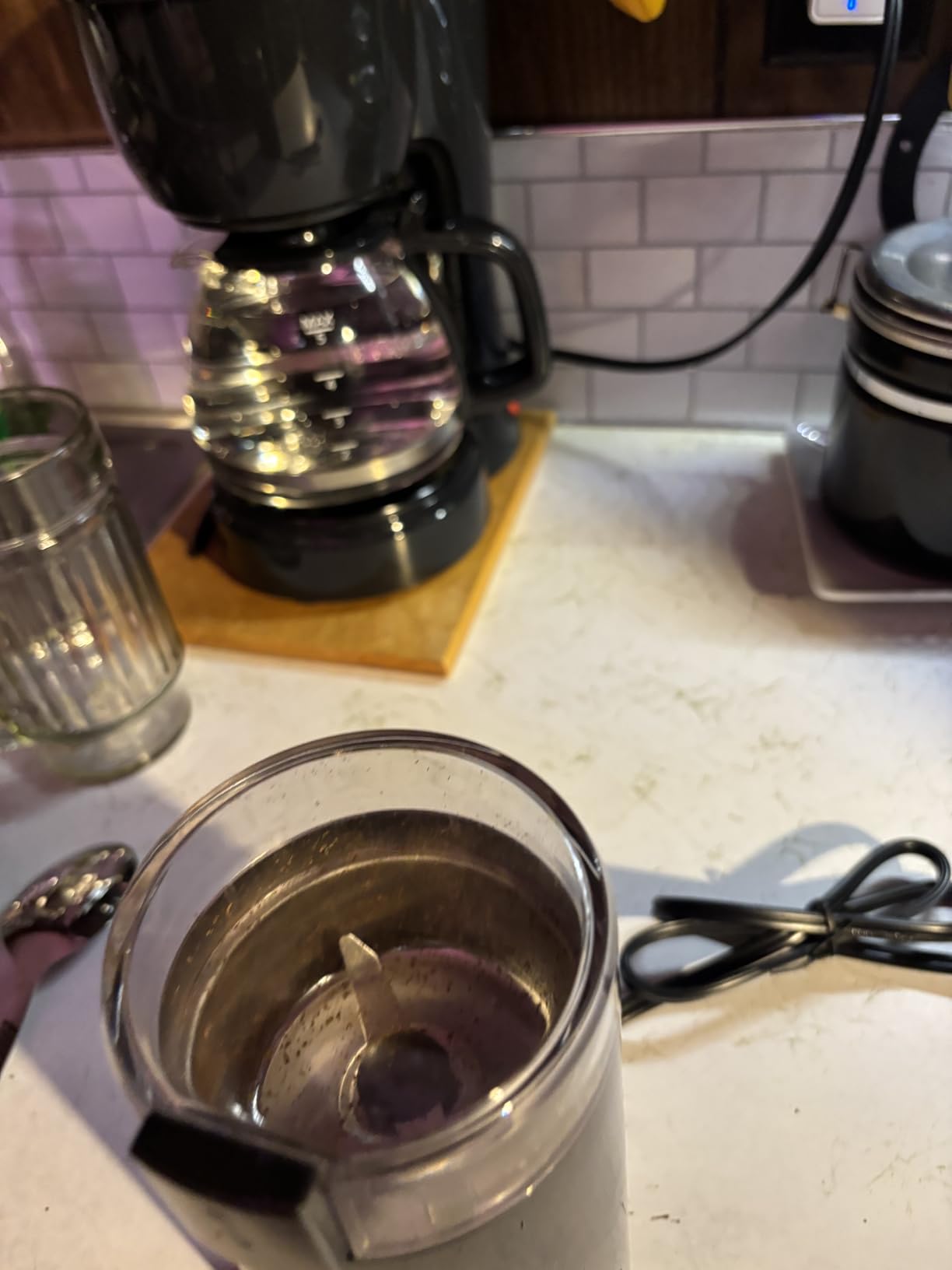 Wancle Electric Coffee Grinder, Spice Grinder, One Touch Coffee Mill for Beans, Spices and More, with Clean Brush Black customer photo 1