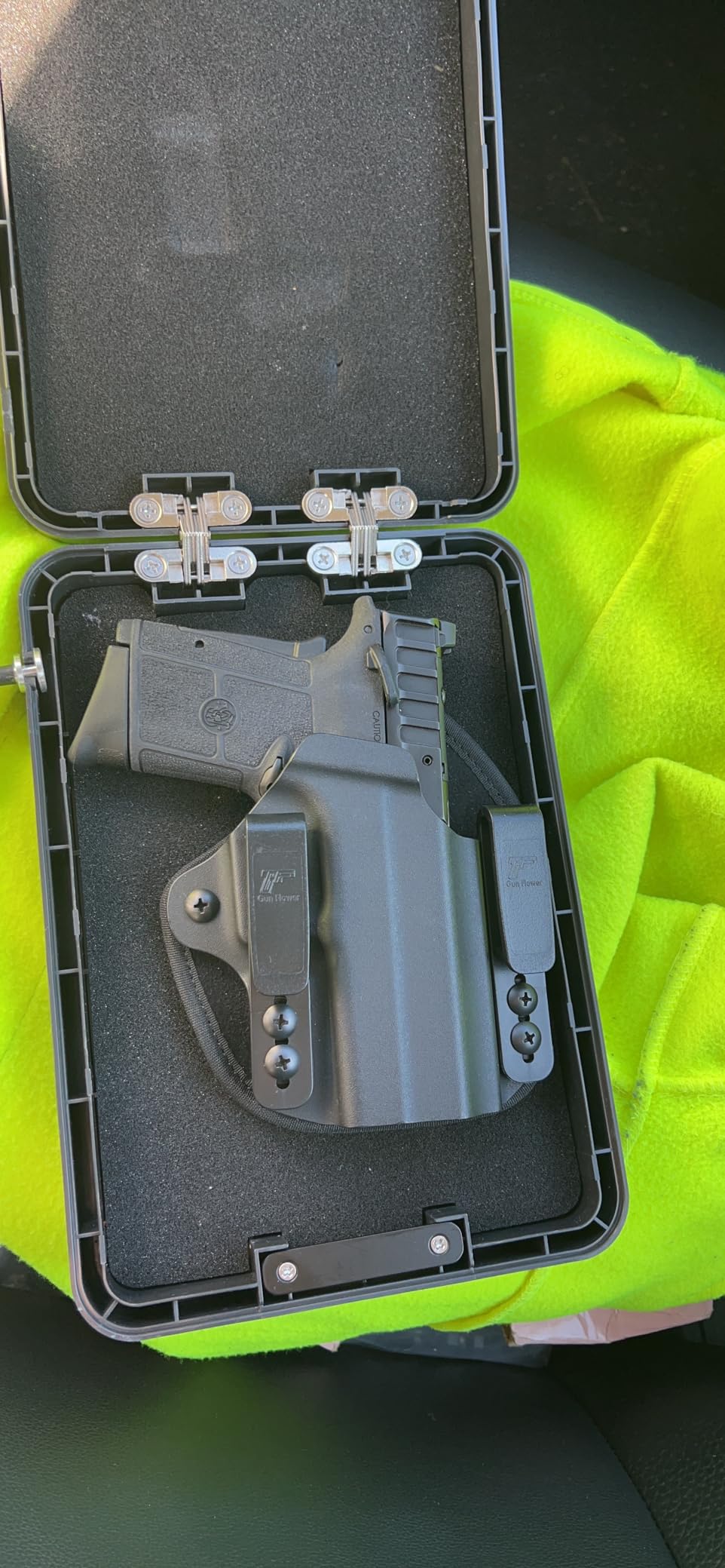 Adoreal Gun Safes for Pistols, Small Pistol Safe Handgun Portable Safe with 4 Digits Combination Lock for Gun Storage, Plastic Handgun Case for Car, Home, Travel customer photo 2