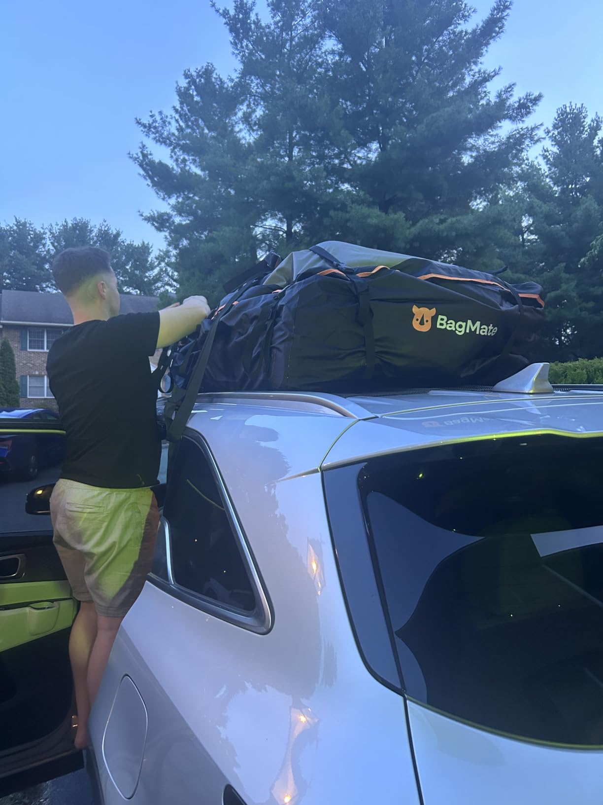 23 Cubic Feet Roof Bag - Safety Tested Heavy-Duty Waterproof Rooftop Cargo Carrier for All Cars & SUVs (with or Without Rack) - Includes Protective Mat & Storage Bag - Military-Grade 840D PVC customer photo 2