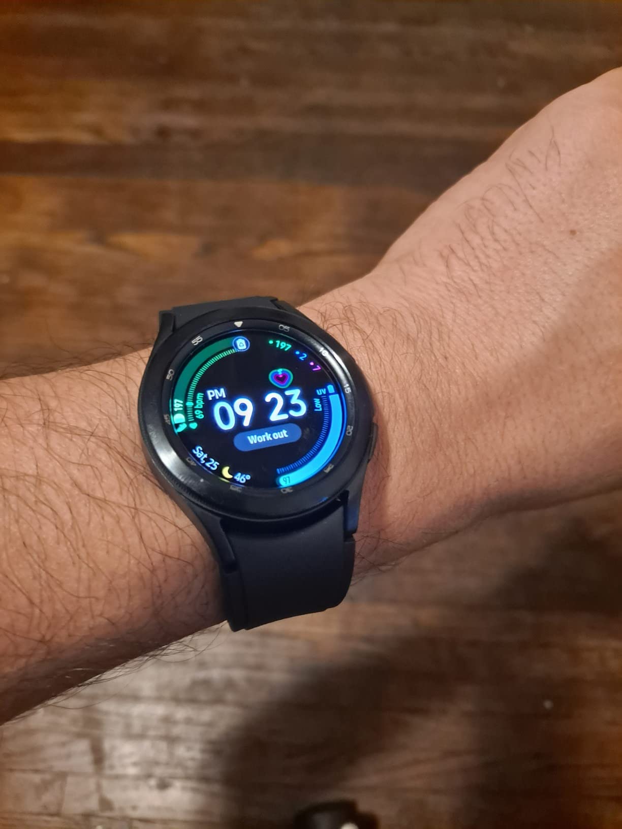 SAMSUNG Galaxy Watch 4 Classic 42mm Smartwatch with ECG Monitor Tracker for Health, Fitness, Running, Sleep Cycles, GPS Fall Detection, Bluetooth, US Version, Black customer photo 1