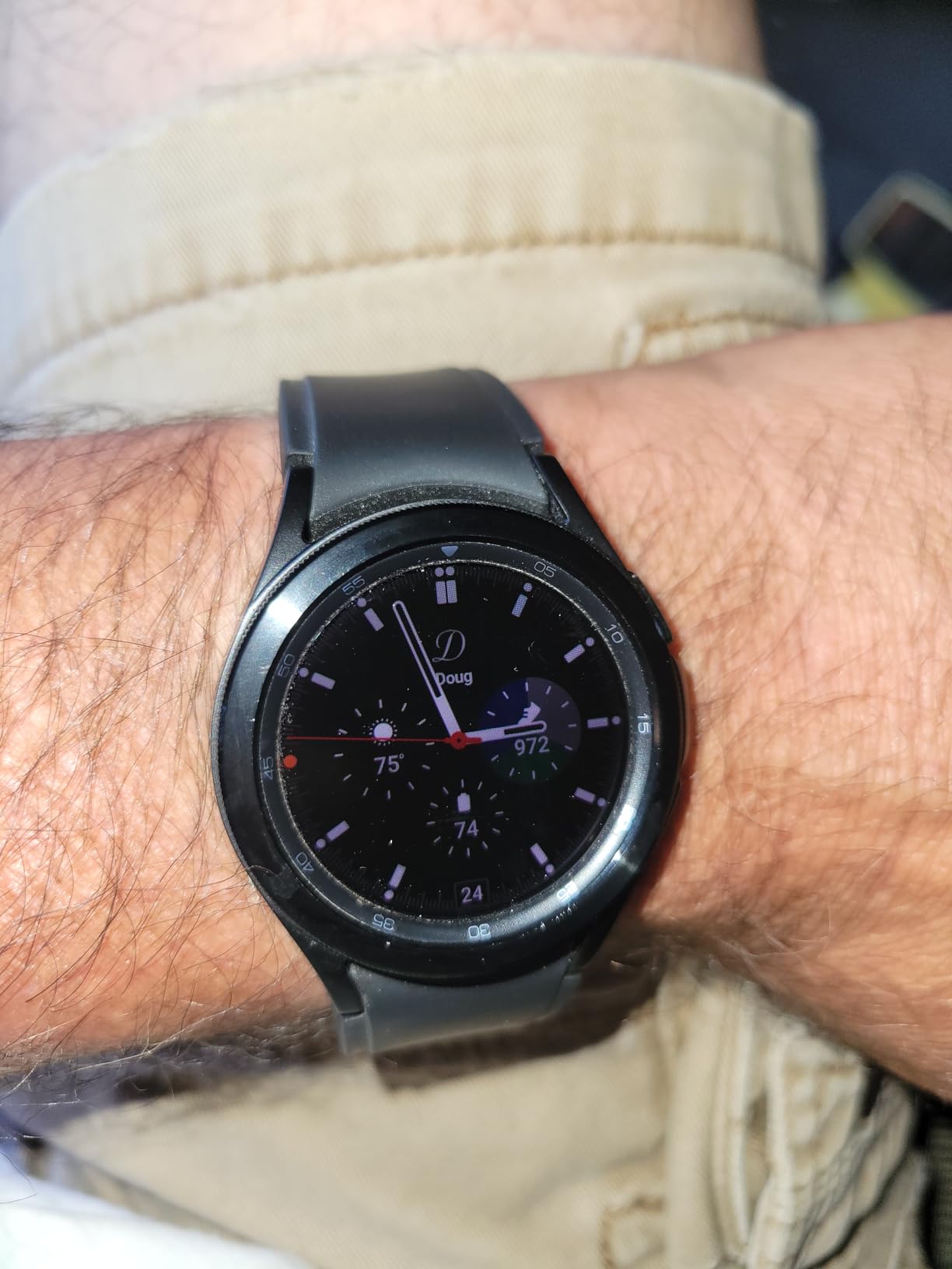 SAMSUNG Galaxy Watch 4 Classic 42mm Smartwatch with ECG Monitor Tracker for Health, Fitness, Running, Sleep Cycles, GPS Fall Detection, Bluetooth, US Version, Black customer photo 2
