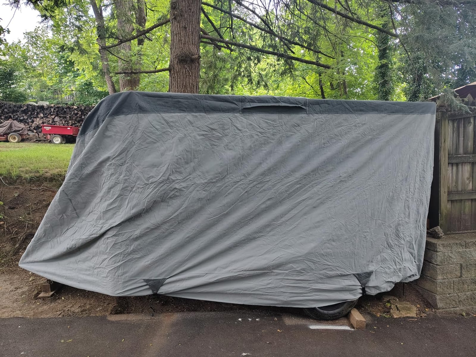 GEARFLAG Travel Trailer Cover for Motorhome Multi-Layers fits 26' - 28' with Reinforced Windproof Side-Straps Anti-UV Water-Resistance Heavy Duty (Fits 26' - 28') - Ideal for rv & Trailer Covers customer photo 1