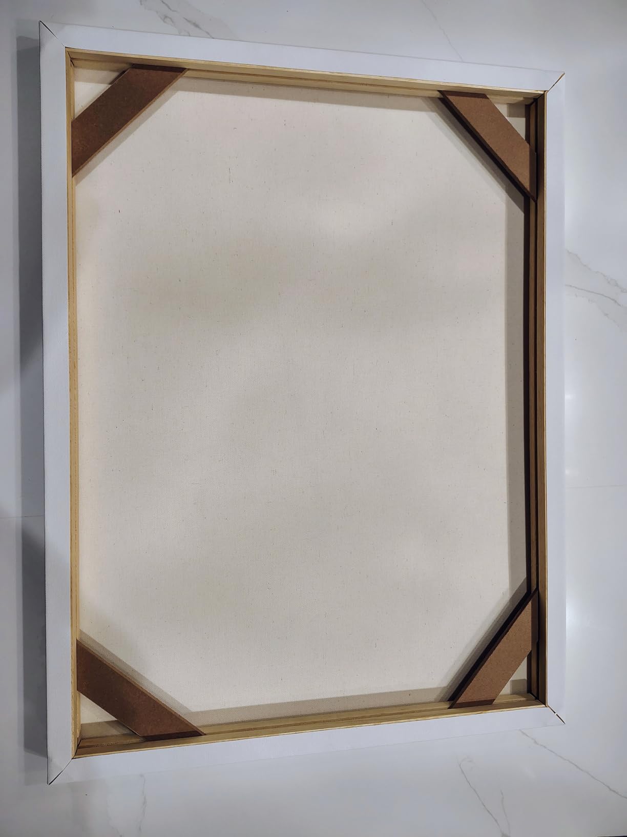 Texas Art DIY Wood Stretcher Bars for Canvas, Solid Wood Frame Kit, Easy to Assemble, Gallery Wrap for Oil Painting, Wall Posters, Customized Wooden Frame Kit for Diamond Painting, White, 16 x 20 customer photo 1