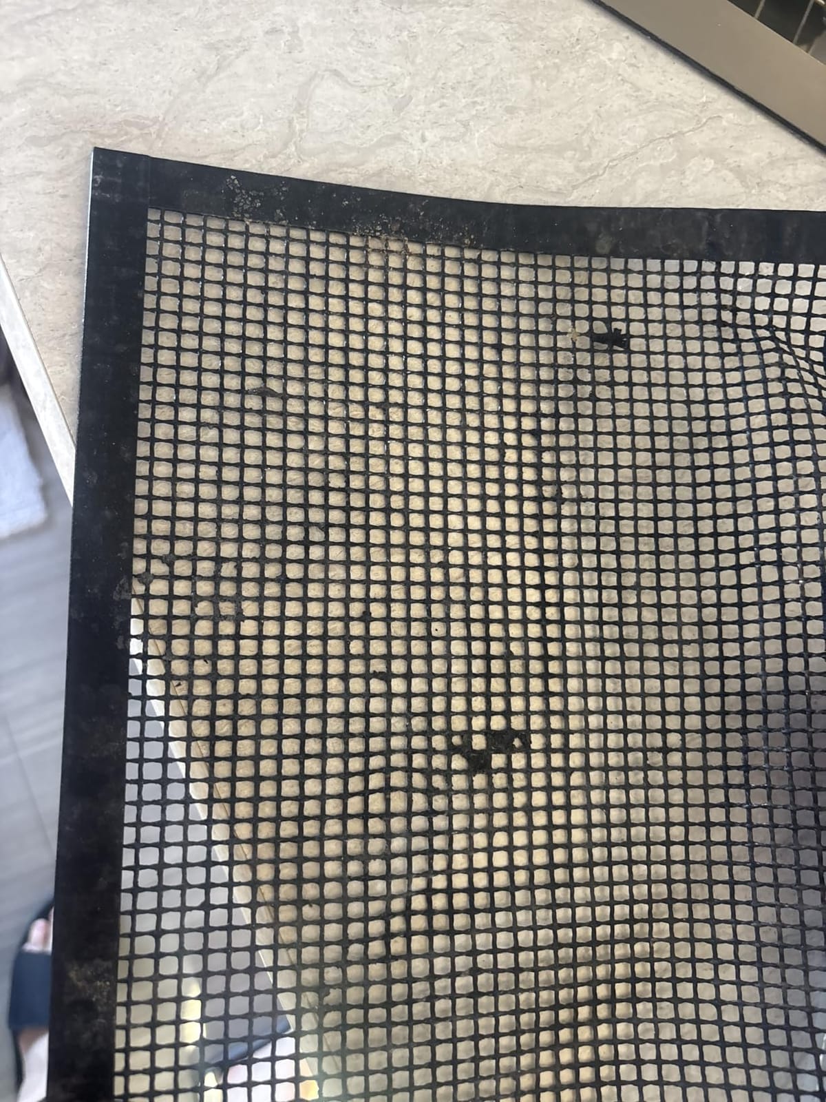 Grill Mesh Mat Set of 3 - Heavy Duty BBQ Non-stick Cooking Sheet Liners Reusable Teflon Barbecue Grilling Net for Outdoor Smoker, Pellet, Gas, Charcoal Grills - 11.8x13.8 customer photo 1