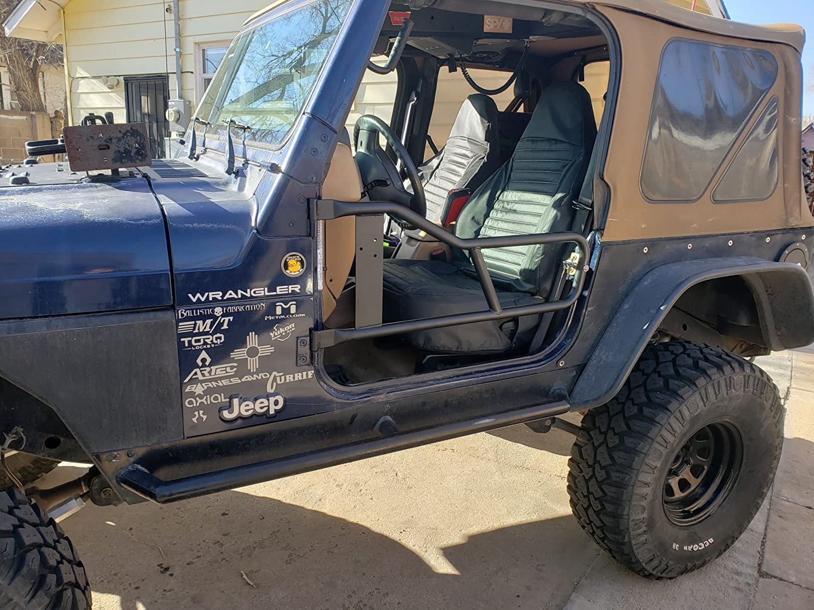 ECOTRIC Tubular Doors Compatible with 1987-2006 Jeep Wrangler YJ TJ | Half Doors Tube Door Steel Left & Right Simple Off-Road Style customer photo 2