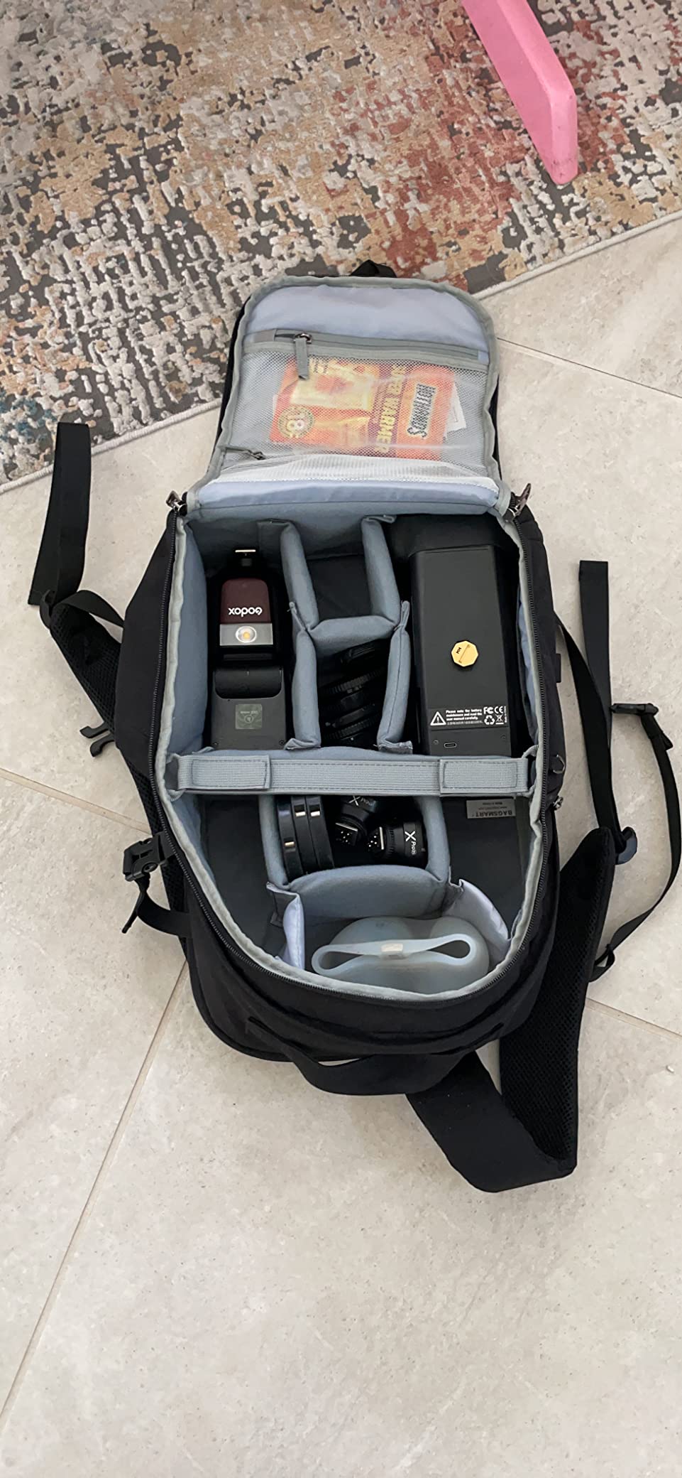BAGSMART Camera Backpack, DSLR SLR Camera Bag Backpack Fits 15.6 Inch Laptop,Anti-Theft Waterproof Camera Case for Photographers,Men Women,with Rain Cover,Tripod Holder,Black customer photo 1