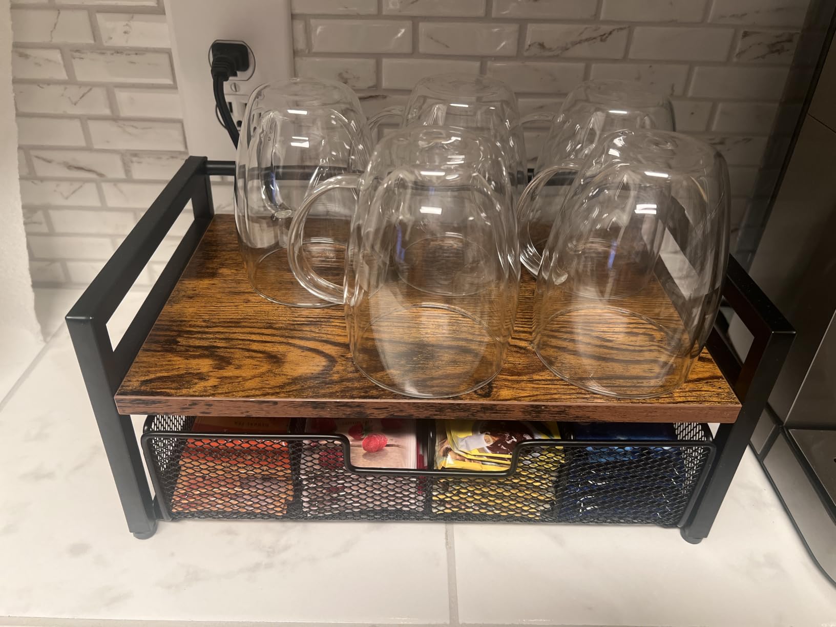 LIBWYS 6 Pack Double Walled Coffee Cups Glasses Mug 12oz Borosilicate Glass customer photo 1