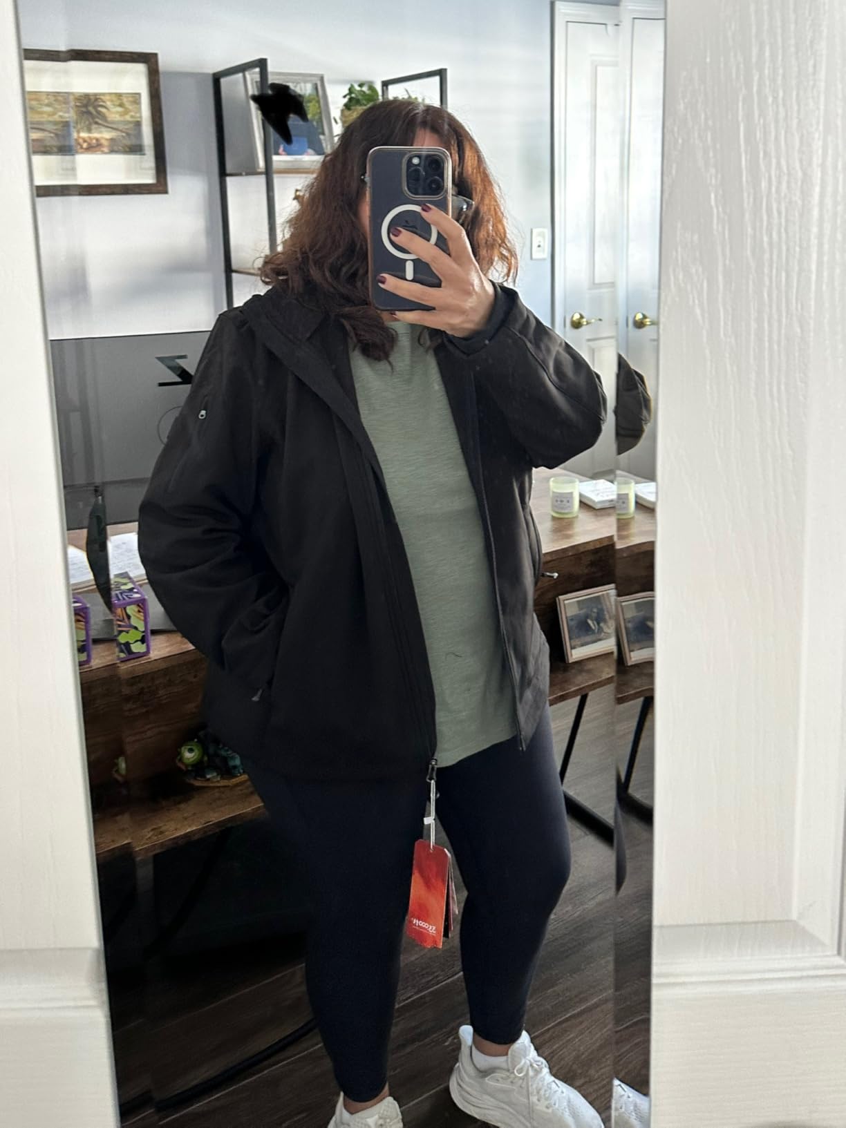 33,000ft Women's Softshell Jacket Waterproof Hooded Fleece Lined Rain Coat customer photo 2