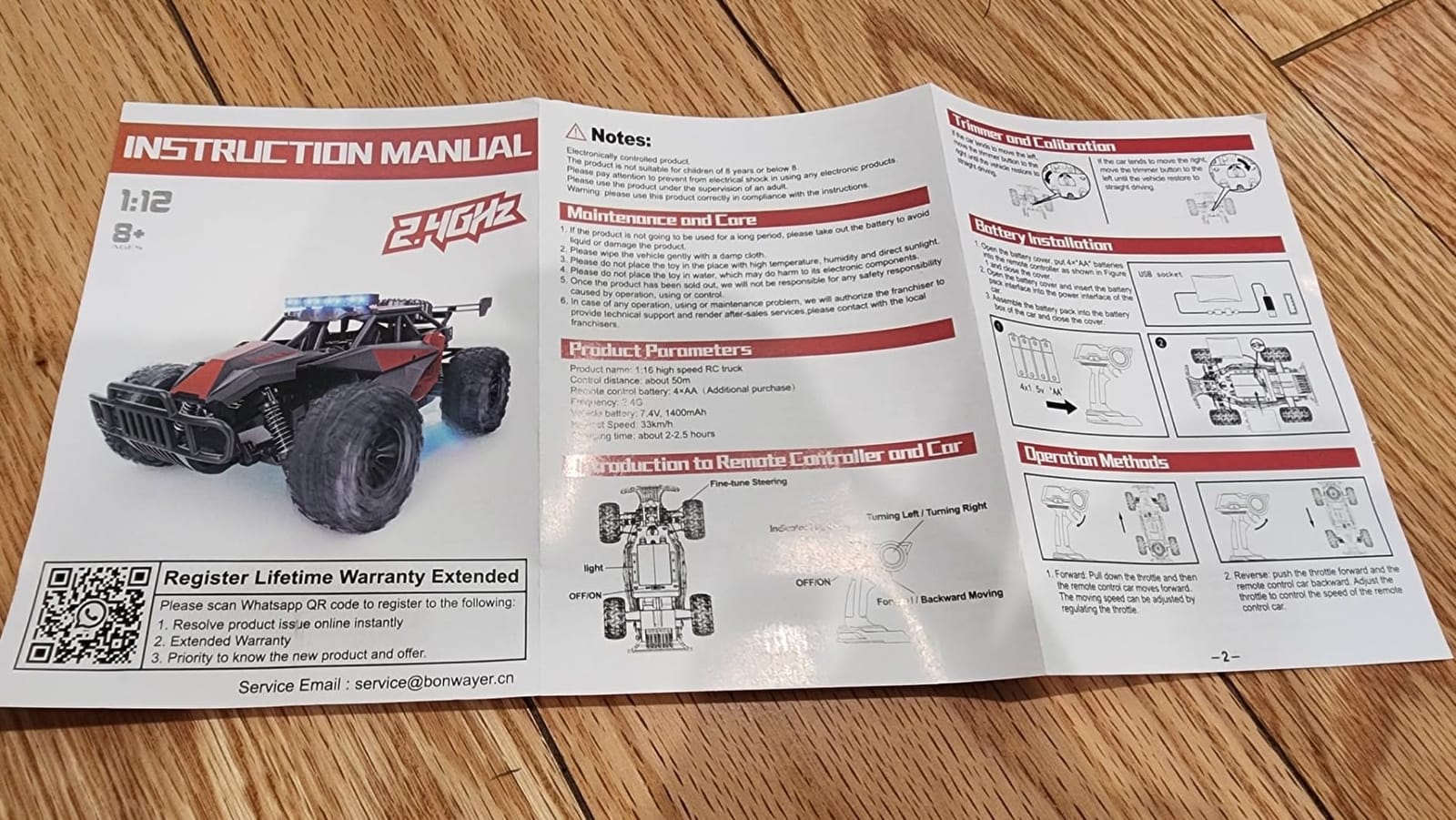 BLUEJAY Remote Control Car, 2.4GHz High Speed 33KM/H RC Cars Toys | 1:12 Monster RC Truck Off Road with LED Headlight and Rechargeable Battery Gifts for Adults Boys 8-12 customer photo 1
