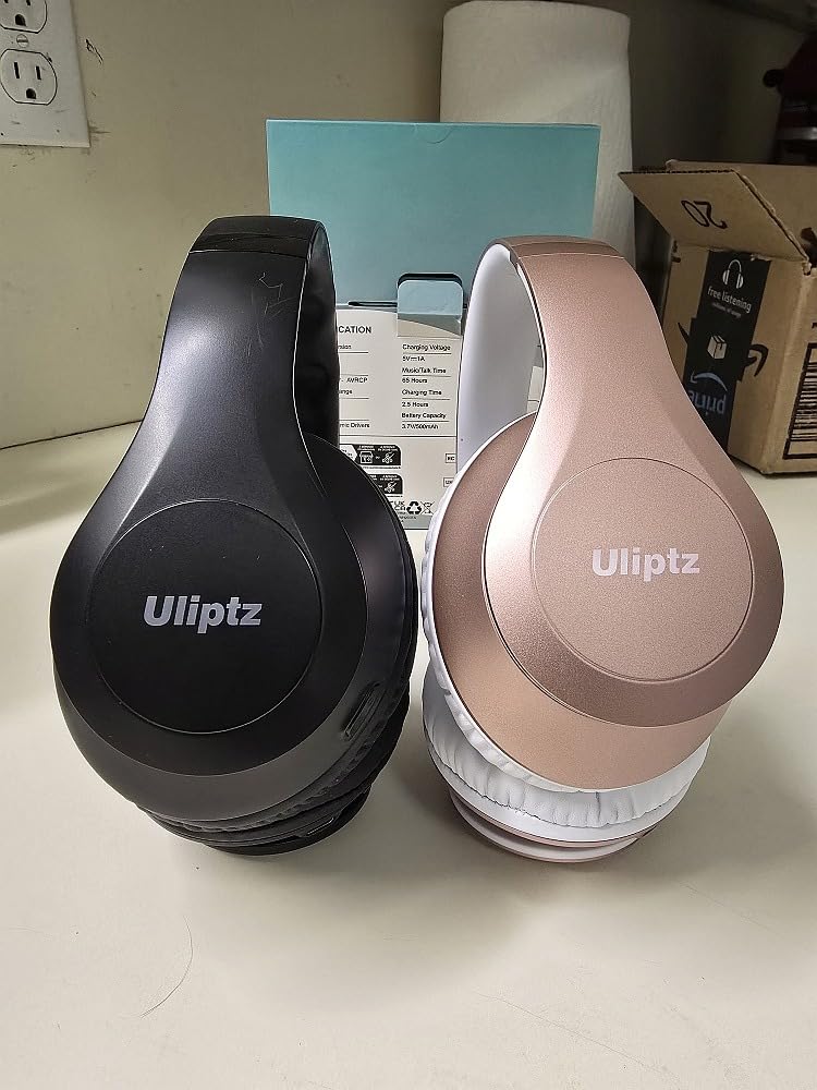Uliptz Bluetooth Headphones Over Ear, Wireless HiFi Stereo Foldable Headset customer photo 2