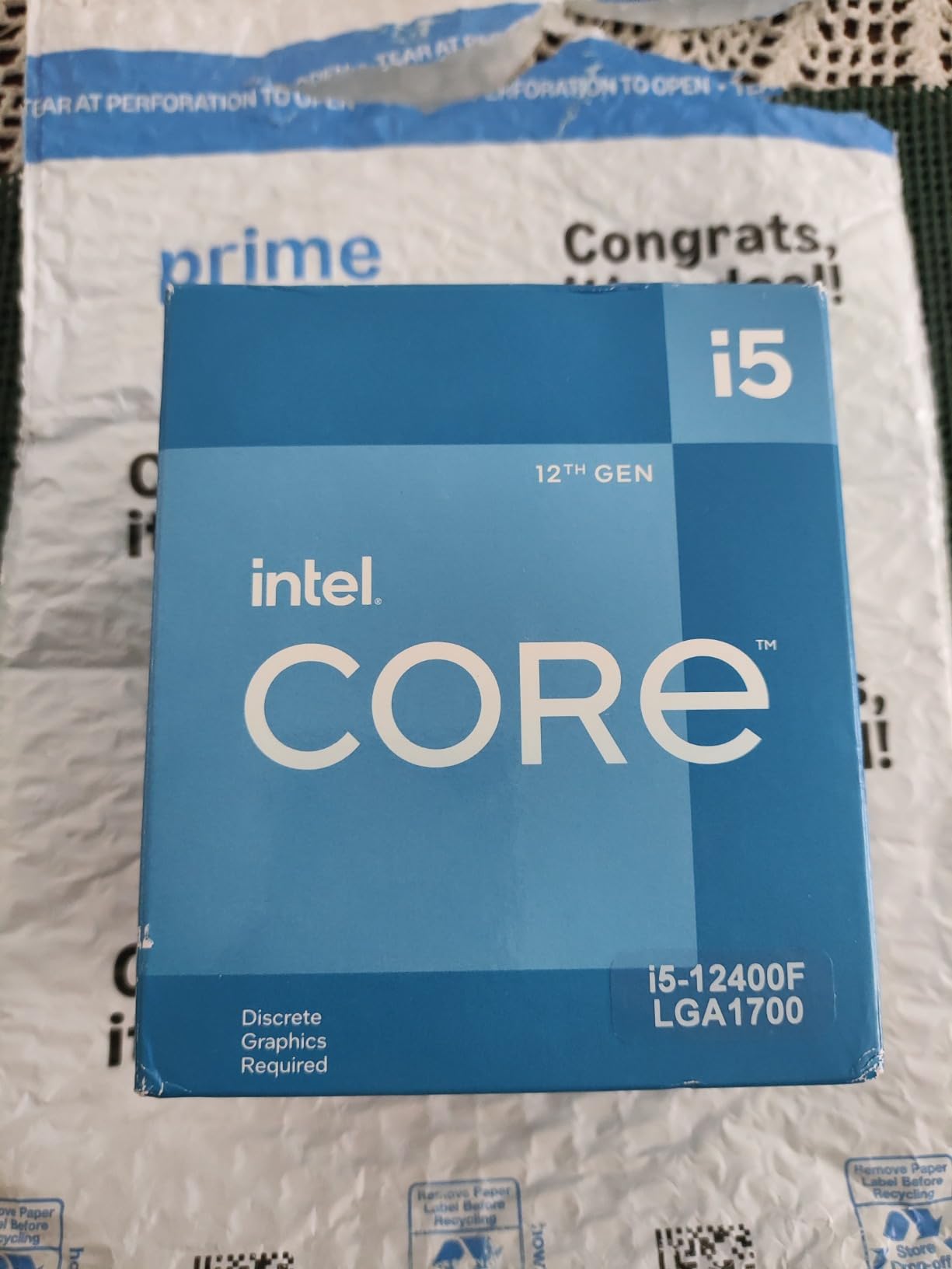 Intel CPU Core i5-12400F / 6/12 / 2.5GHz / 6xxChipset / BX8071512400F customer photo 2