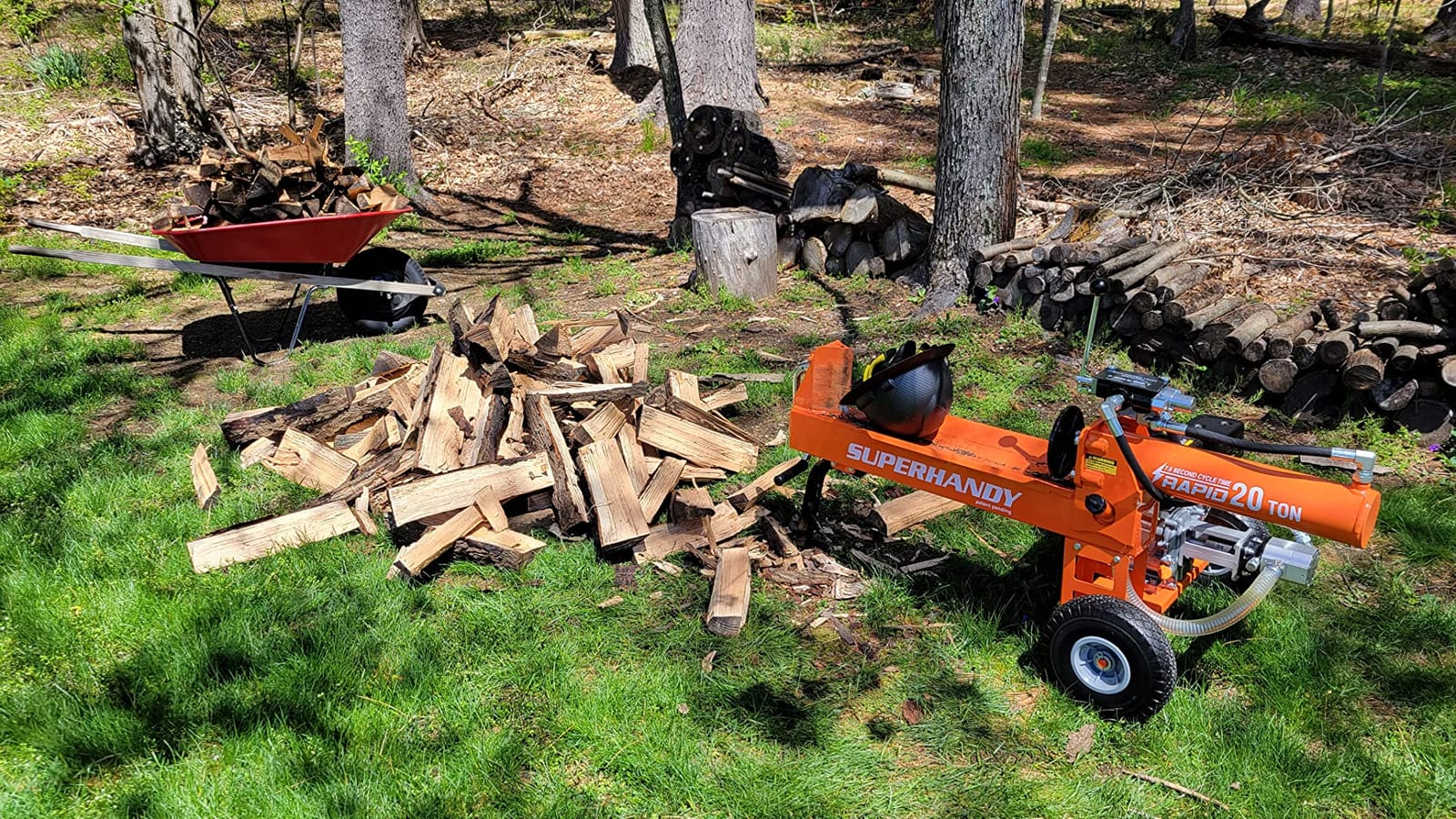 SuperHandy Hydraulic Log Splitter, 20 Ton, Firewood Wood Splitter customer photo 1