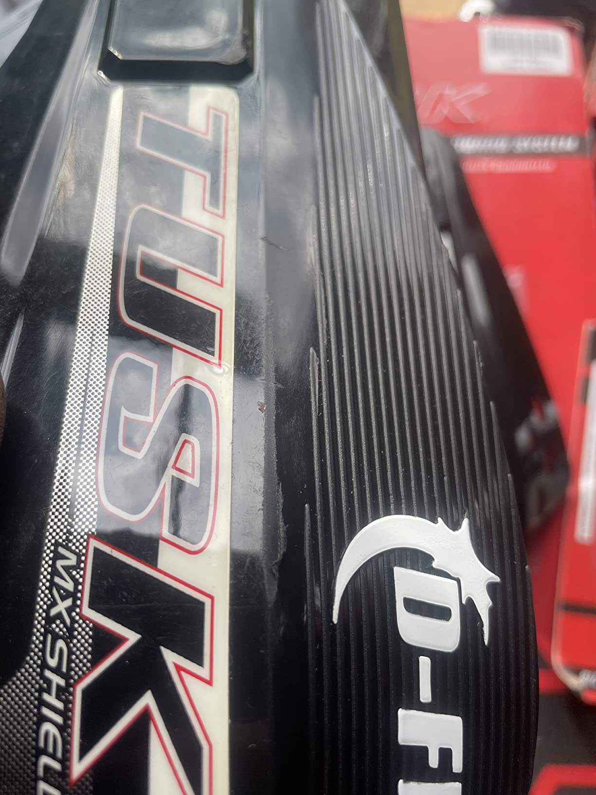 Tusk D‑Flex Handguards with Black MX-Style Shields - Black Aluminum Guards - Fits 7/8