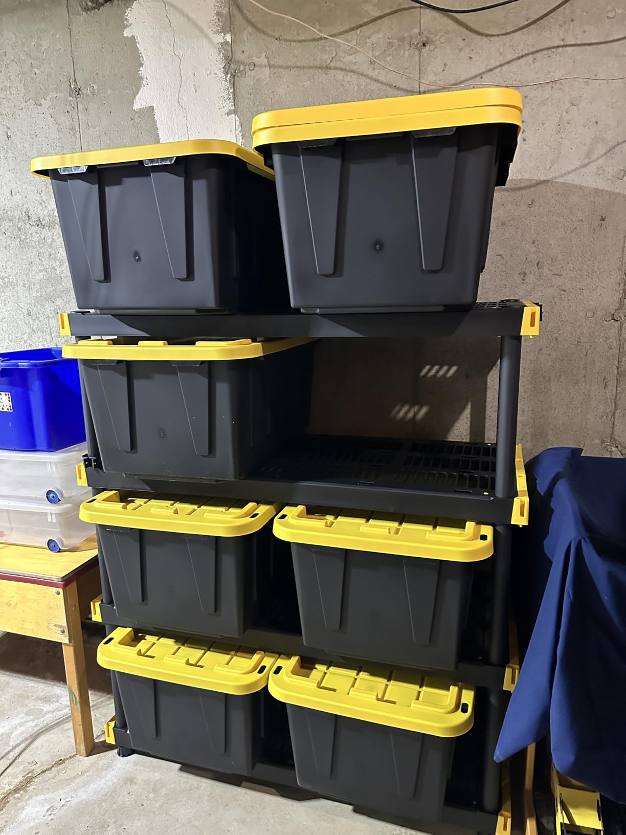 CX Heavy Duty 4-Tier Garage Storage Shelves + 8-pack 27-Gallon Bins & Lids customer photo 1