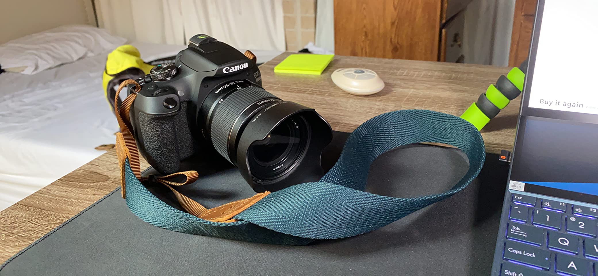 Padwa Lifestyle Black Striped Camera Strap - 1.5