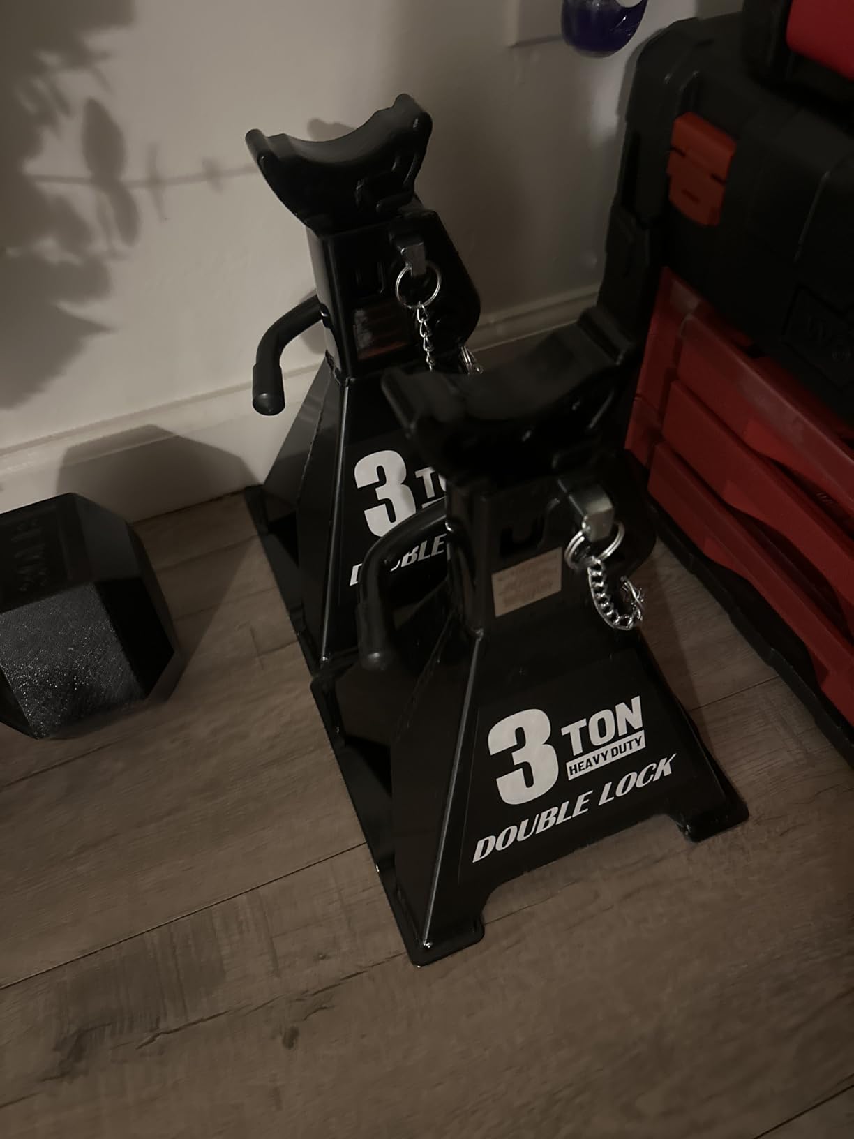 Torin AT43005AB Steel Heavy Duty Jack Stands: Double Locking Pins, 3 Ton (6,000 lb) Capacity, Black, 1 Pair (2 Pack) customer photo 2