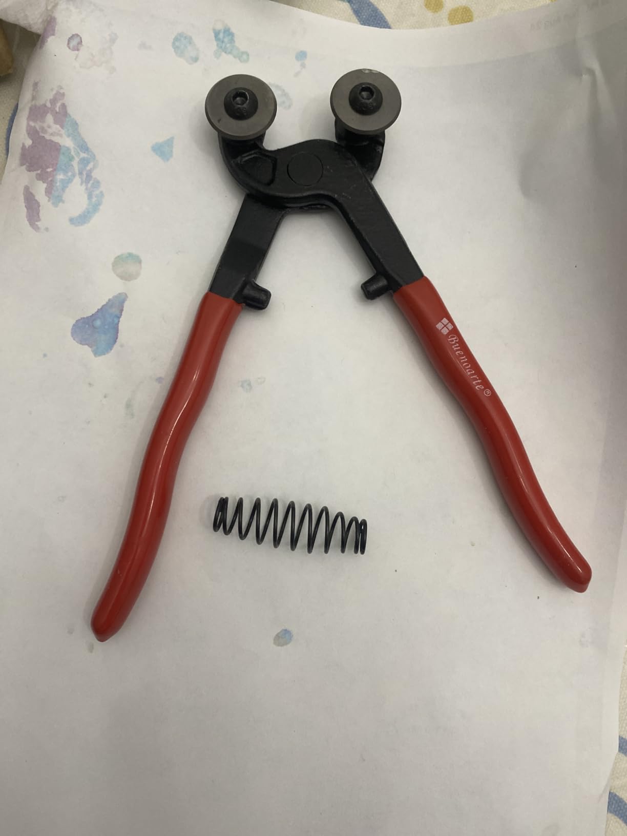 Glass Tile Nippers - Heavy Duty Wheeled Glass Mosaic Nipper & Hd Ceramic Tile Nipper, Tile Cutter Pliers Soft-grip Handle - Shapping Plier, Nipper Cutting Tools (7 Inch Wheeled Glass Mosaic Nipper) customer photo 2