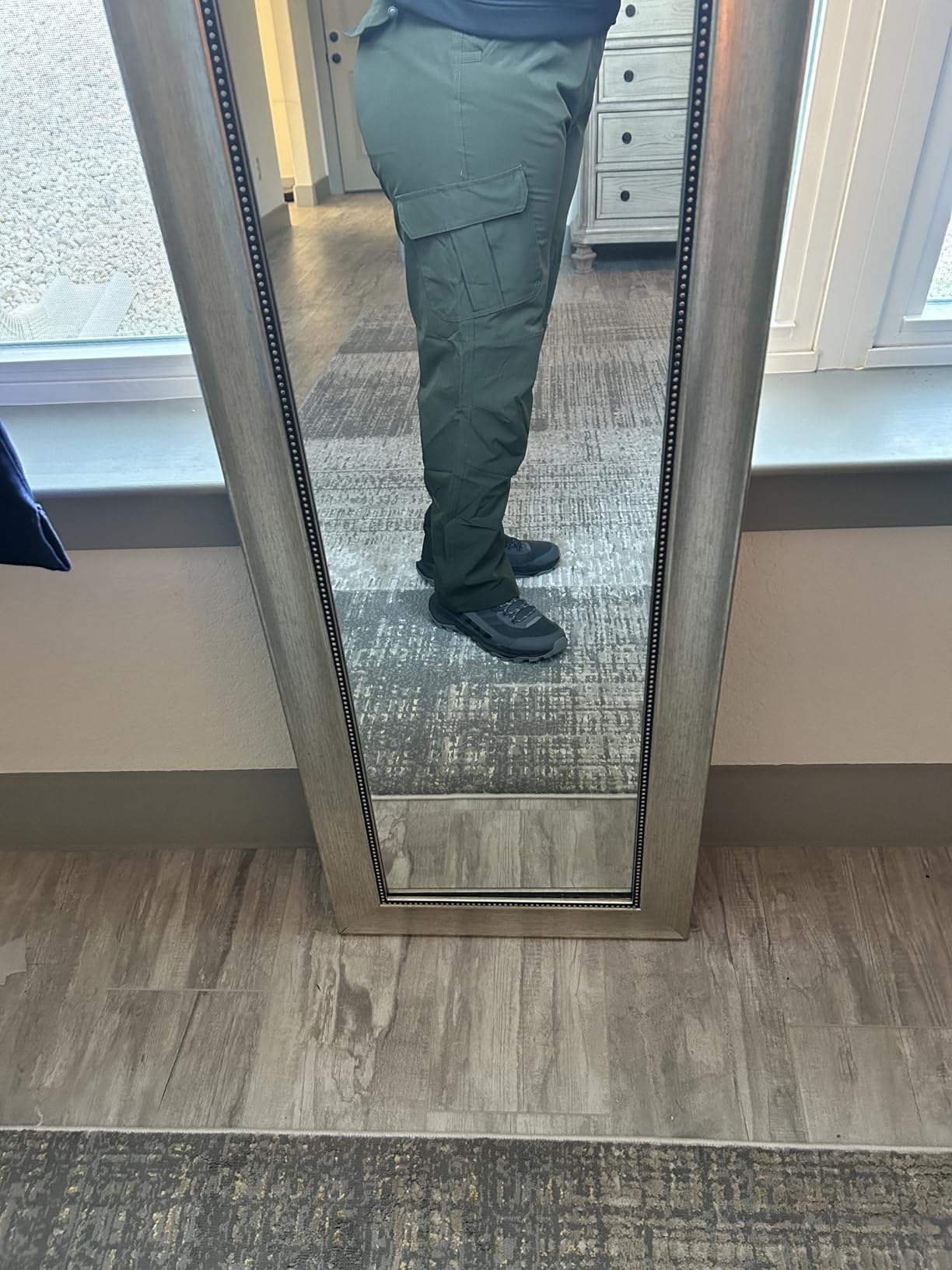 Men's Lightweight Ripstop Tactical Cargo Pants, Water Resistant Hiking Work Pants Relaxed Fit customer photo 1